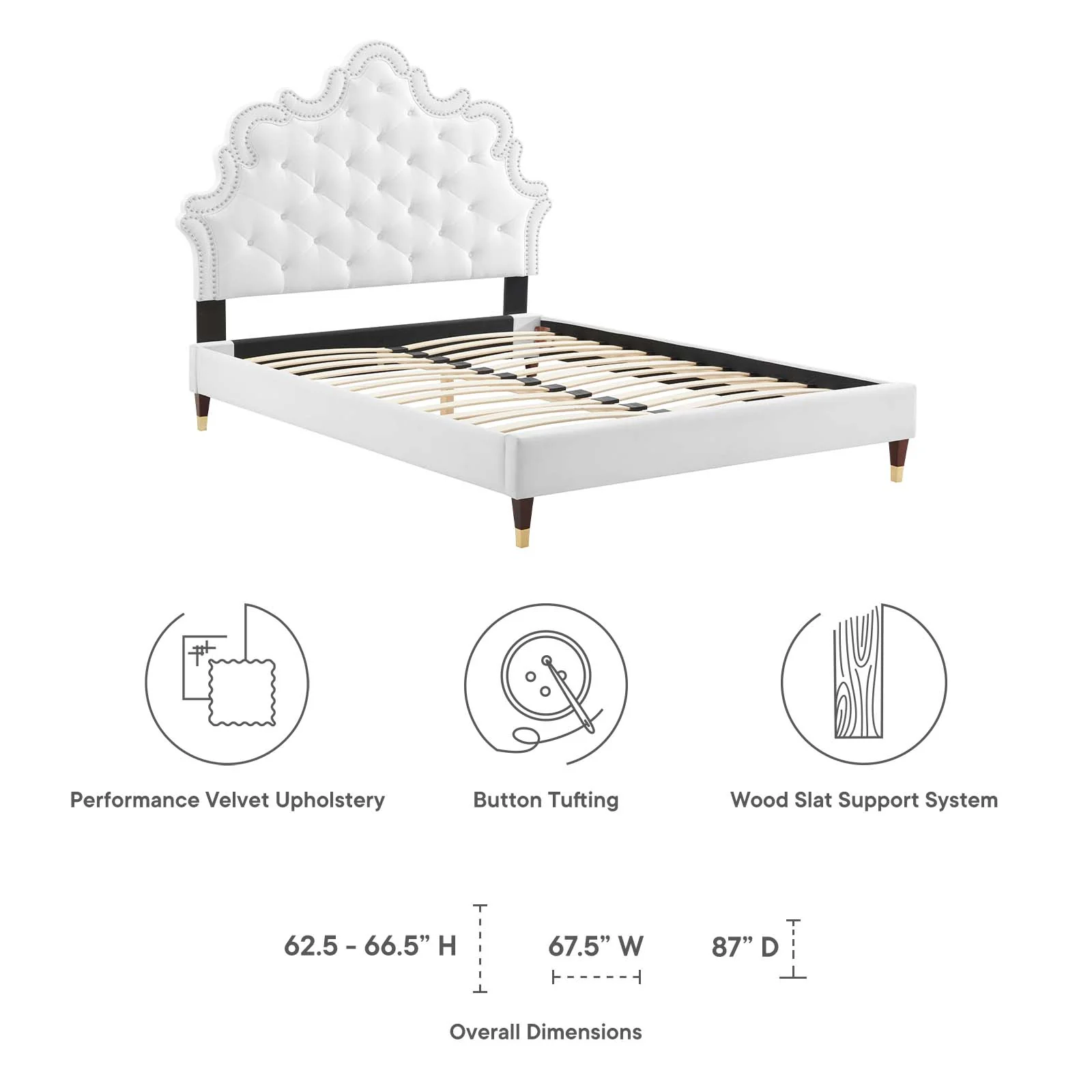 Sasha Button-Tufted Performance Velvet King Bed By Modway - MOD-6837 - Image 43