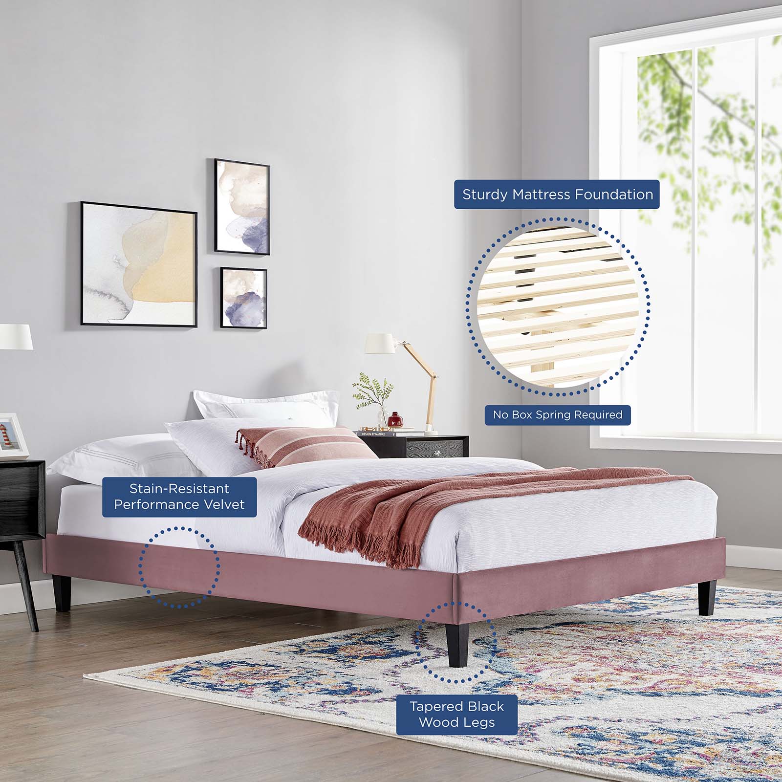 Sasha Button-Tufted Performance Velvet King Bed By Modway - MOD-6842 - Image 14