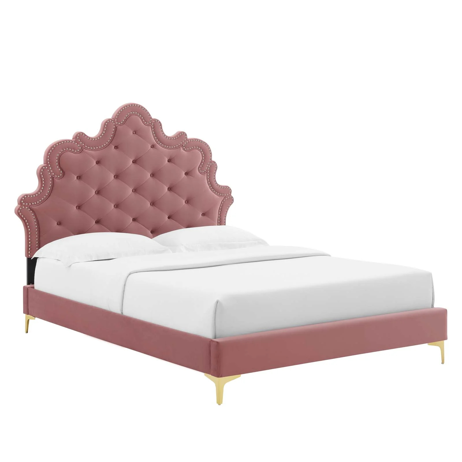 Sasha Button-Tufted Performance Velvet Queen Bed By Modway - MOD-6817 - Image 13