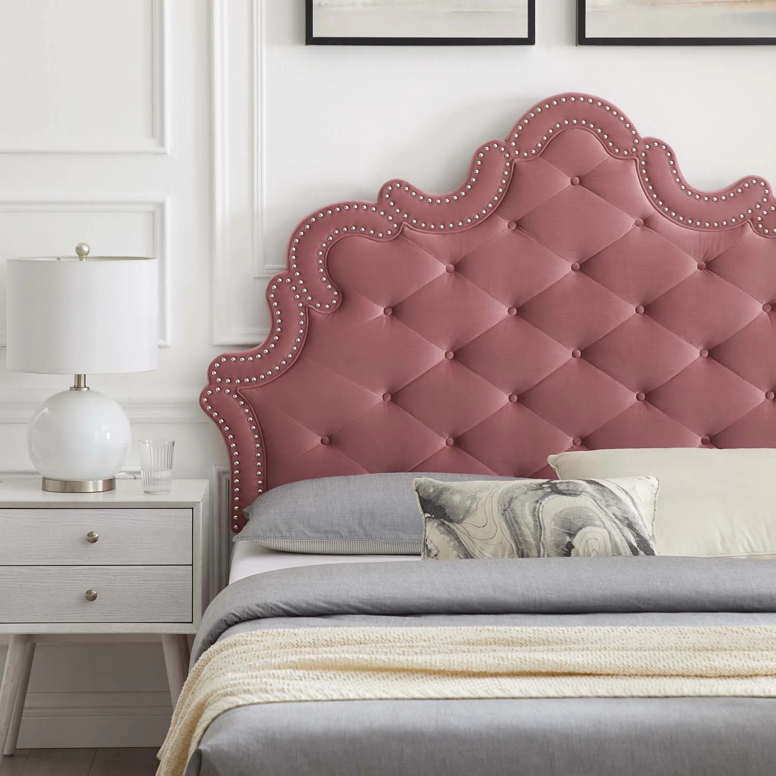 Sasha Button-Tufted Performance Velvet Queen Bed By Modway - MOD-6827 - Image 14