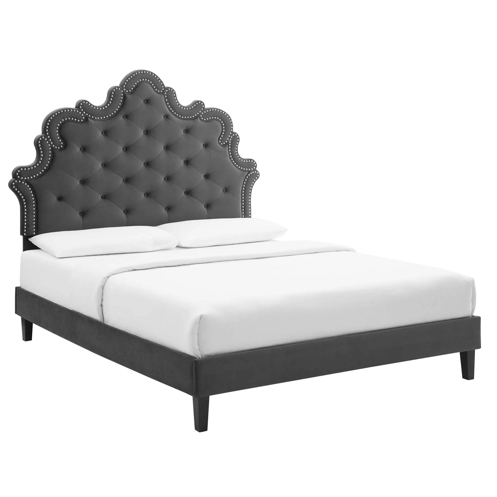 Sasha Button-Tufted Performance Velvet Queen Bed By Modway - MOD-6827 - Image 2