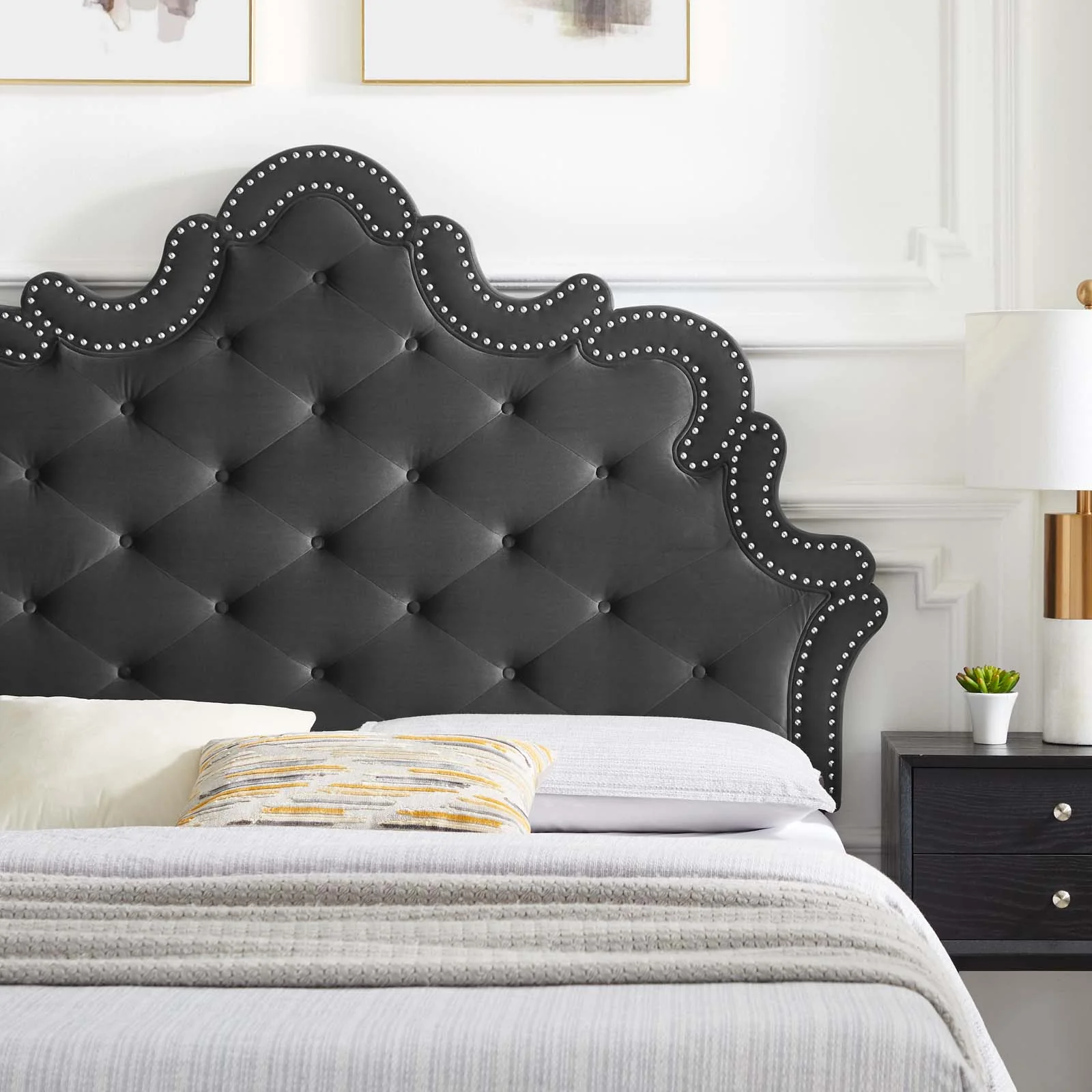 Sasha Button-Tufted Performance Velvet Twin Bed By Modway - MOD-6787 - Image 2