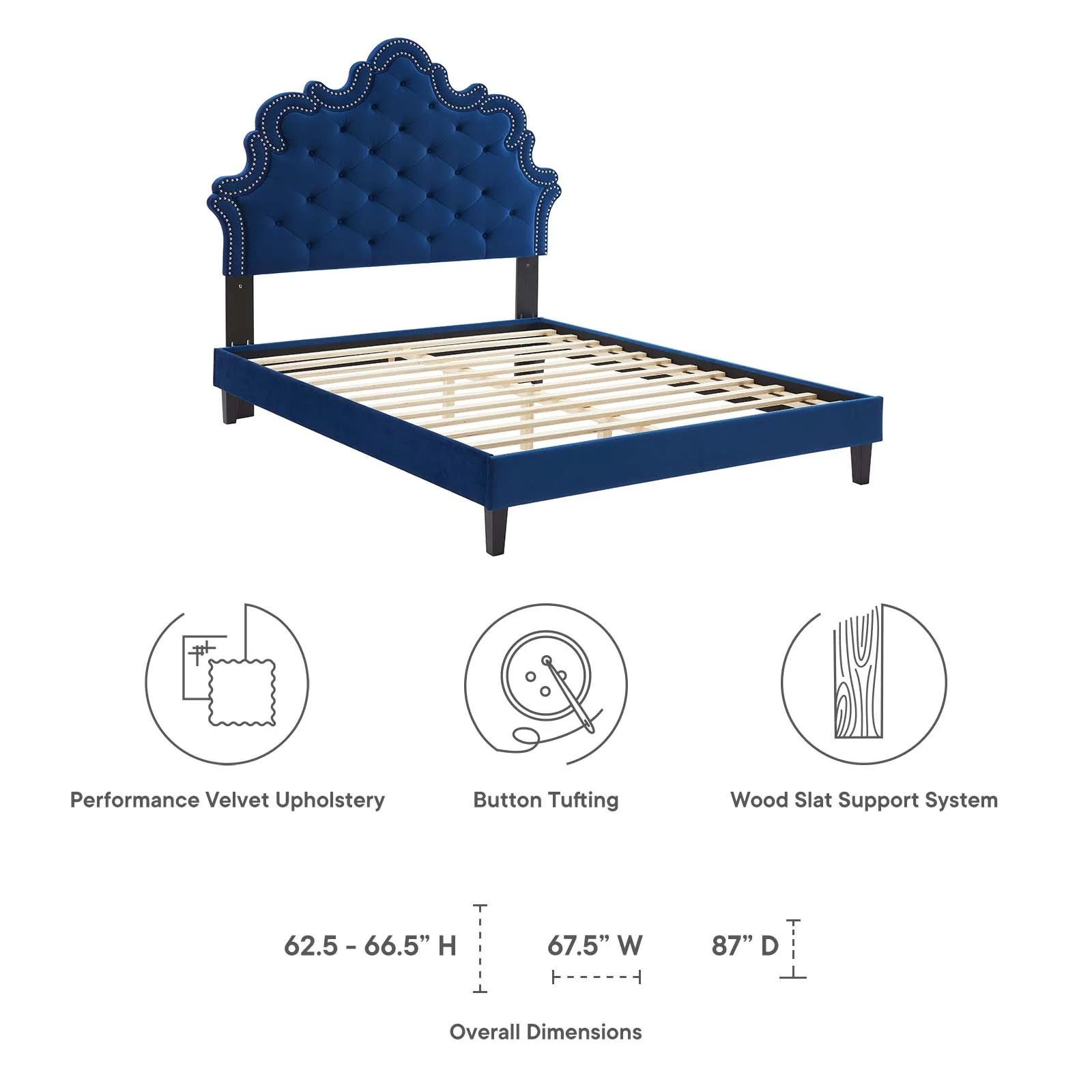 Sasha Button-Tufted Performance Velvet Twin Bed By Modway - MOD-6797 - Image 32