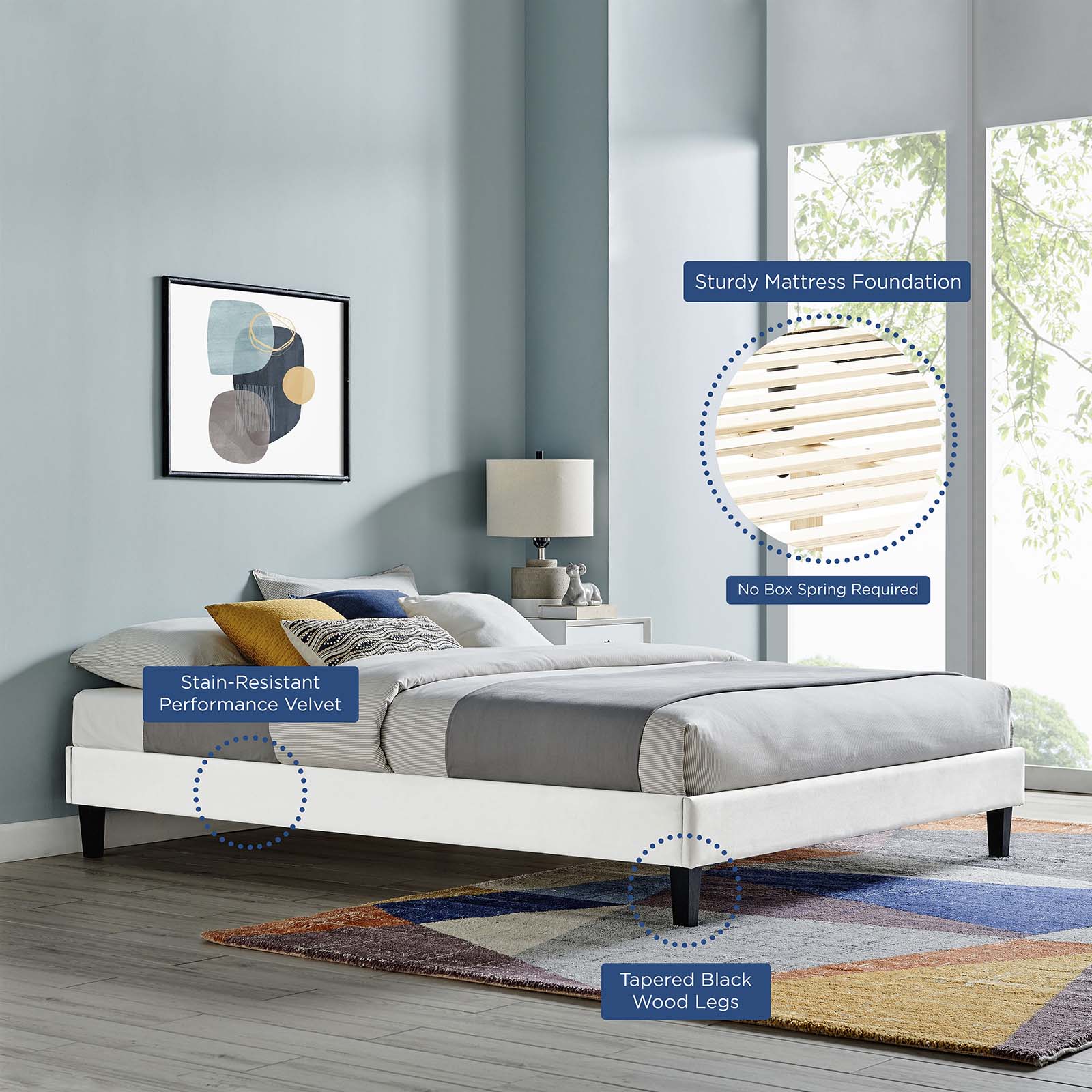 Sasha Button-Tufted Performance Velvet Twin Bed By Modway - MOD-6797 - Image 36