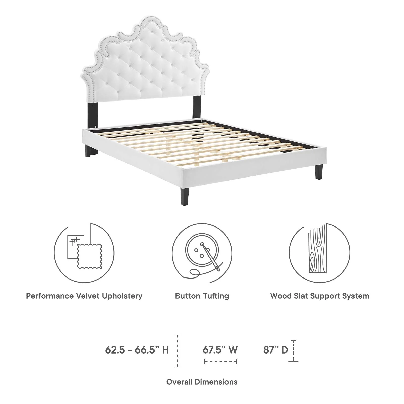 Sasha Button-Tufted Performance Velvet Twin Bed By Modway - MOD-6797 - Image 43