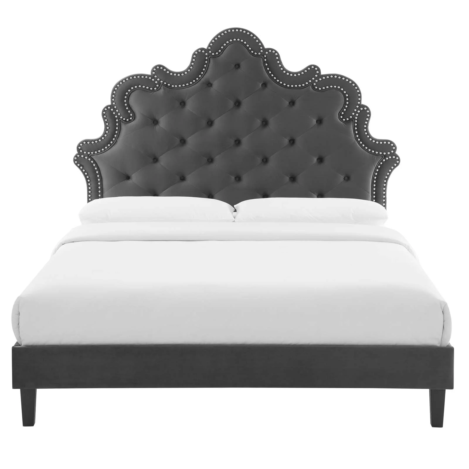 Sasha Button-Tufted Performance Velvet Twin Bed By Modway - MOD-6797 - Image 7