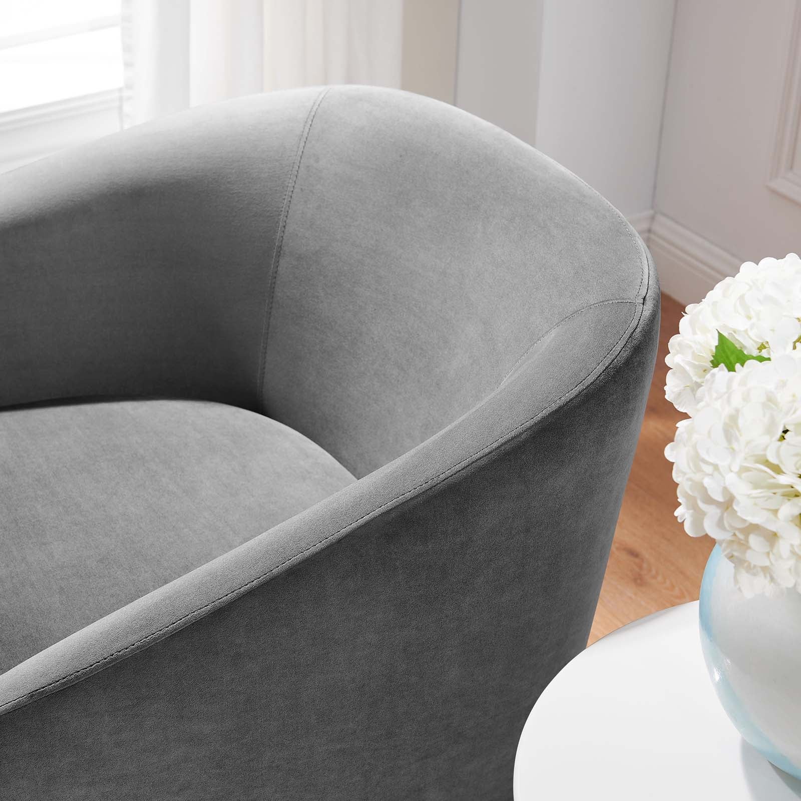Series Performance Velvet Fabric Swivel Chair By Modway - EEI-6224