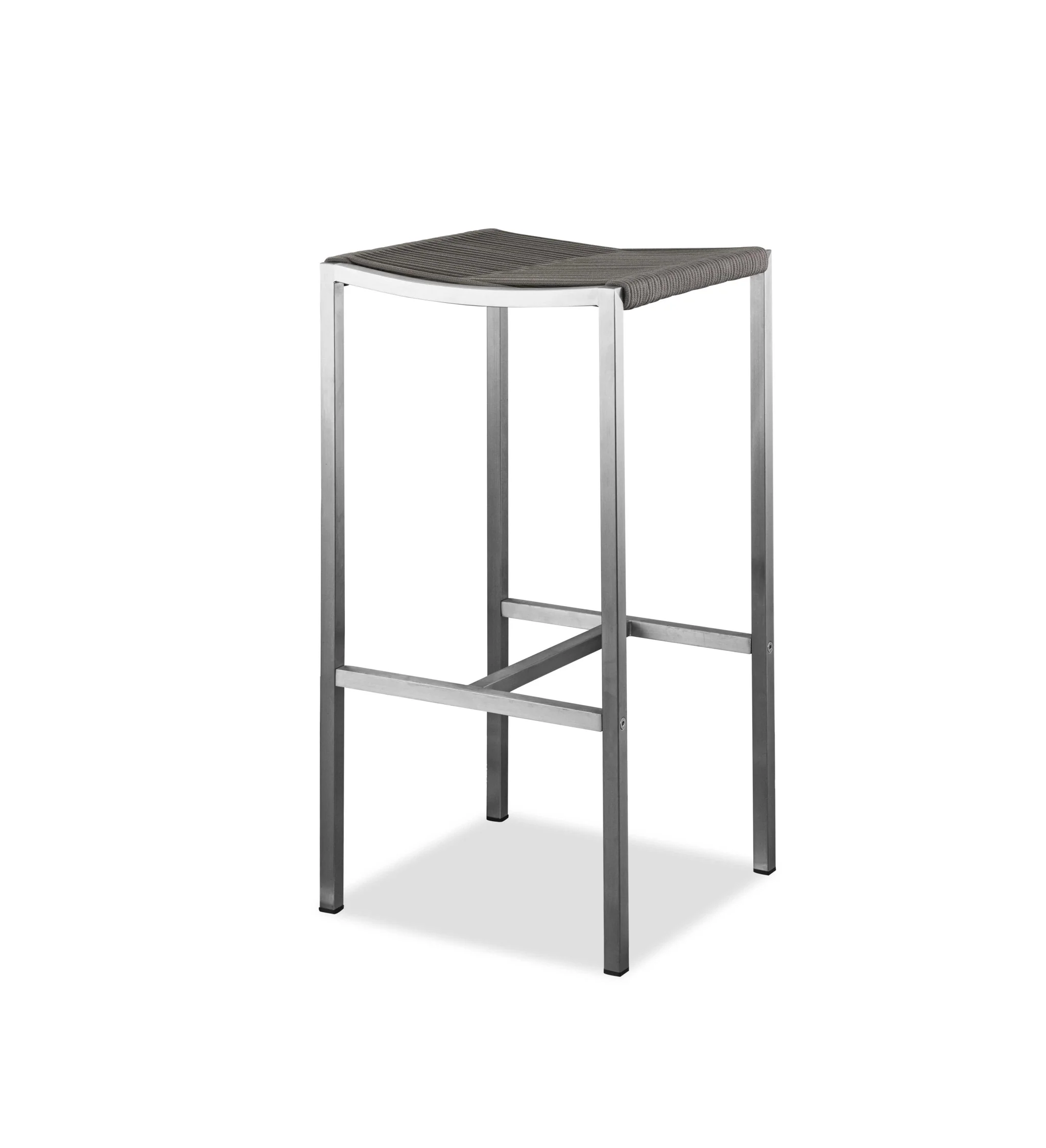 Set of 4 Stainless Steel Square Bar Stool By Homeroots