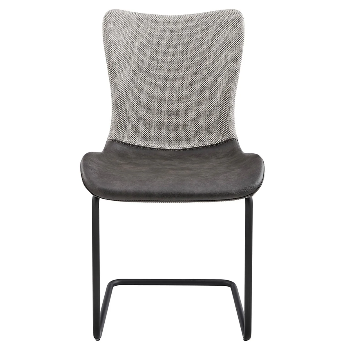 Set Of Two Gray Metro Mix Cantilever Dining Chairs By Homeroots