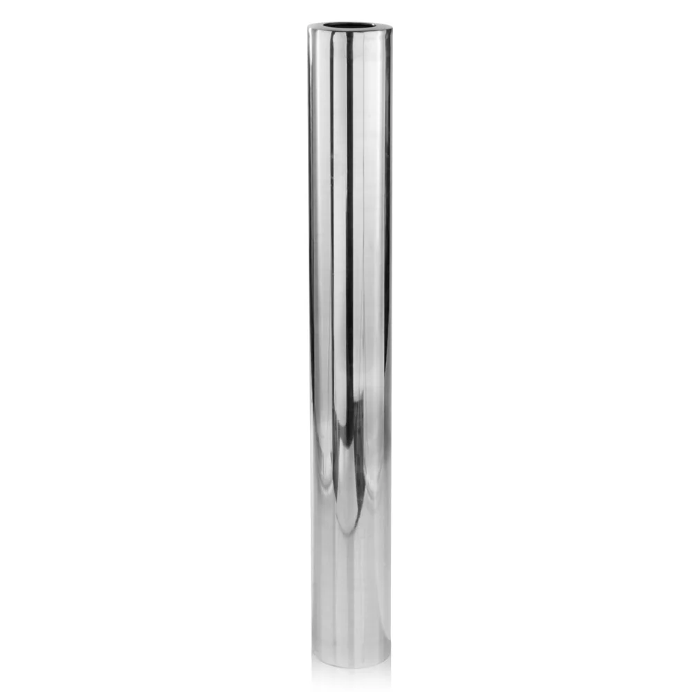 Silver Aluminum Cylinder Table Vase By Homeroots