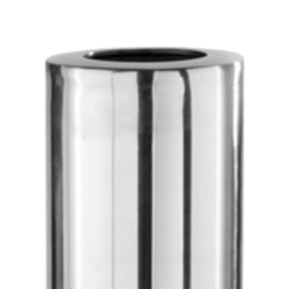 Silver Aluminum Cylinder Table Vase By Homeroots - Image 6