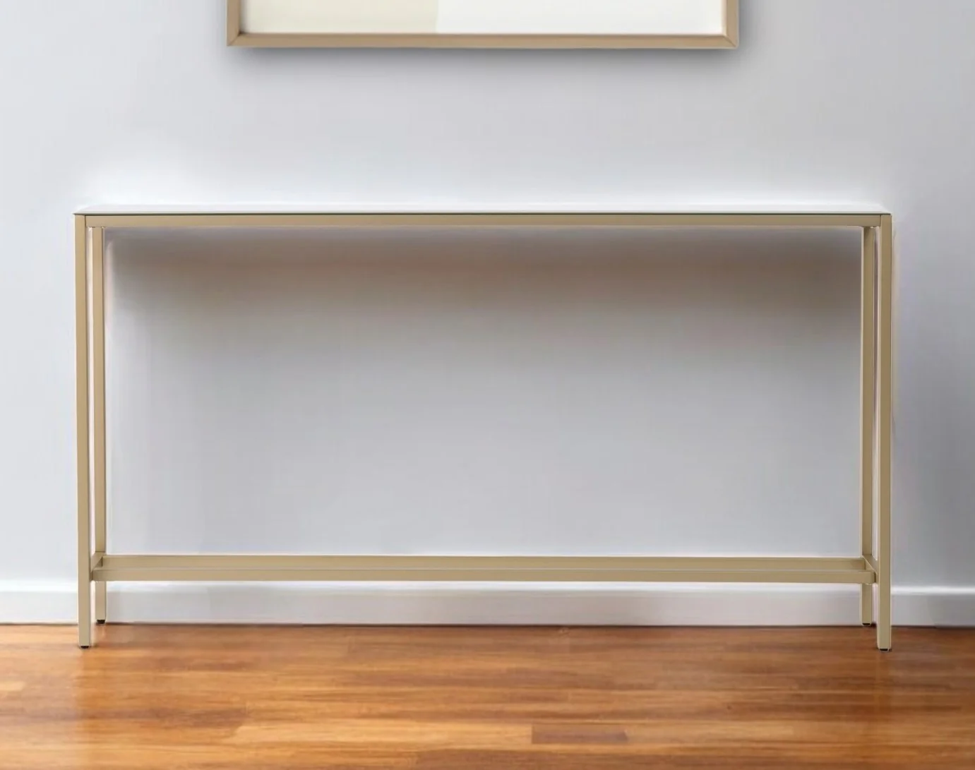 Silver and Gold Mirrored Glass Console Table By Homeroots