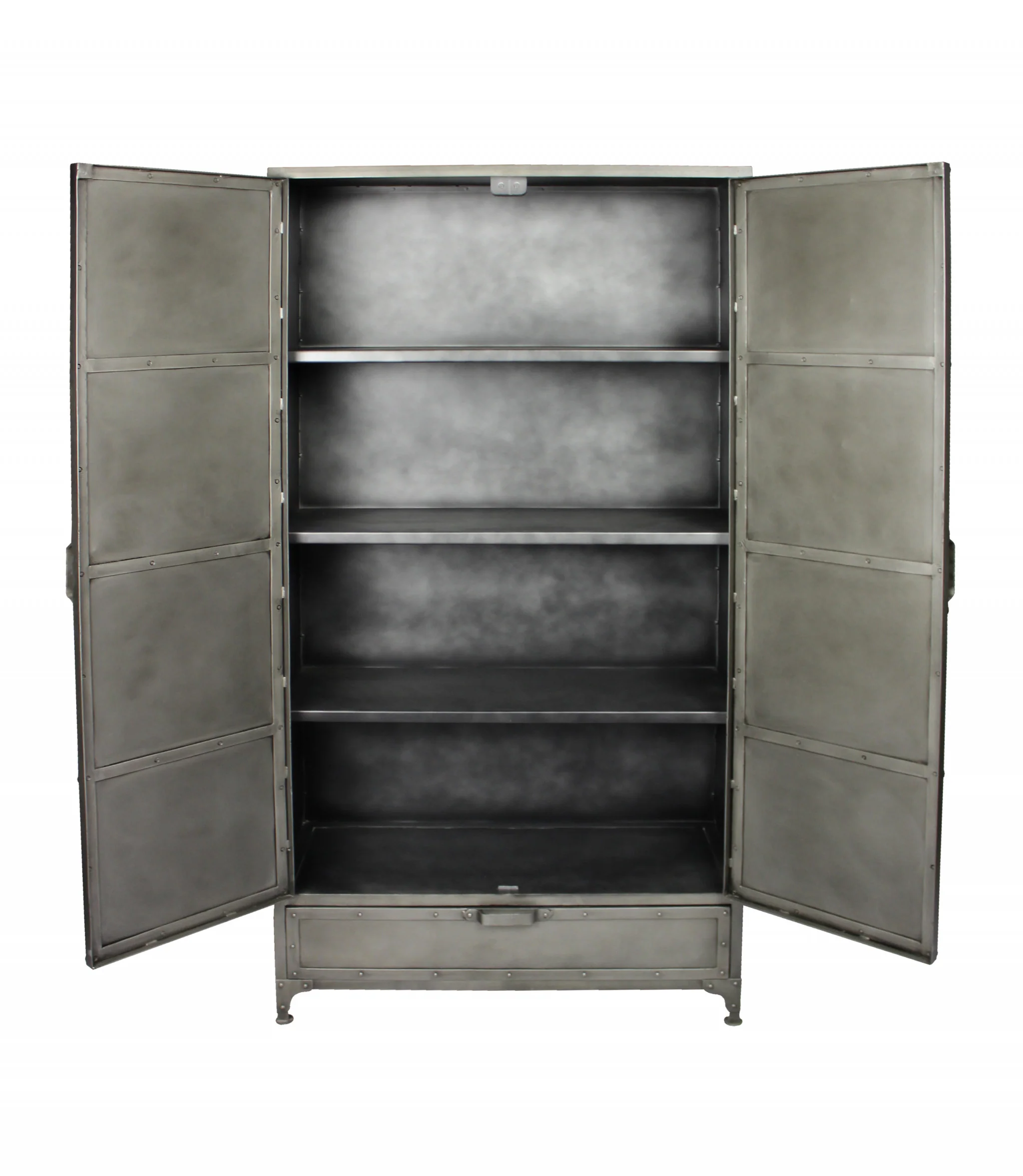 Silver Iron Drawer Combo Dresser By Homeroots
