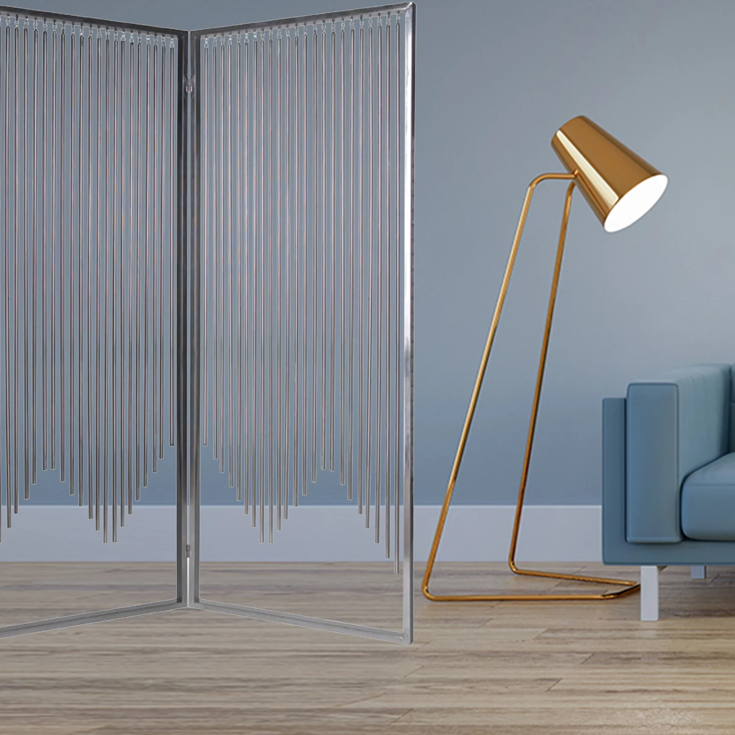 Silver Metal Screen By Homeroots - 274895
