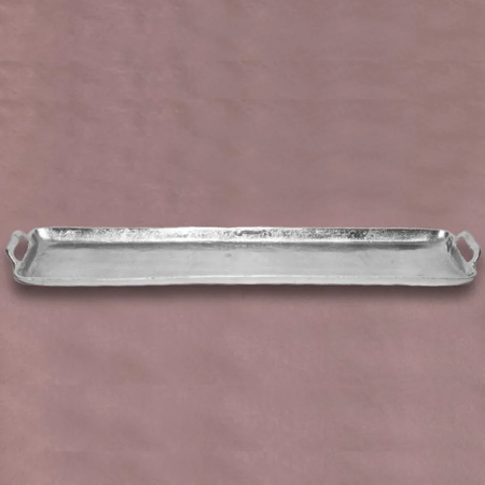 Silver Polished Long Serving Tray By Homeroots