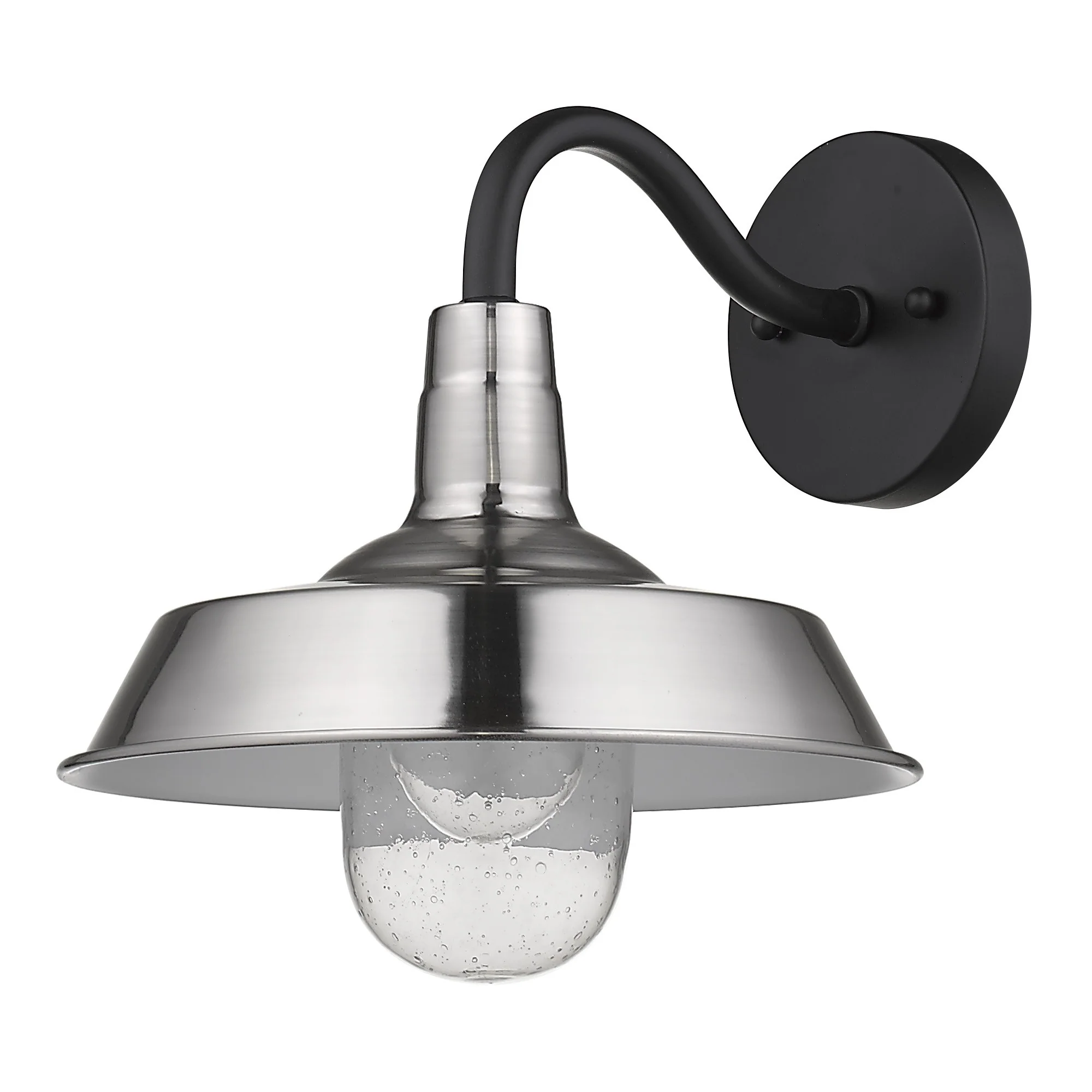 Silver Shallow Plate Shape Wall Light By Homeroots