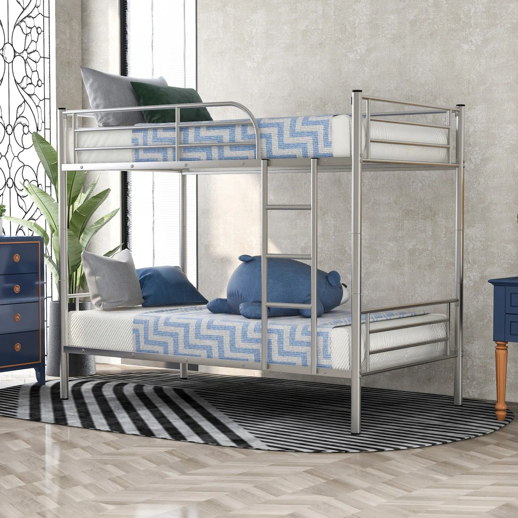 Silver Twin Over Twin Separable Bunk Bed By Homeroots