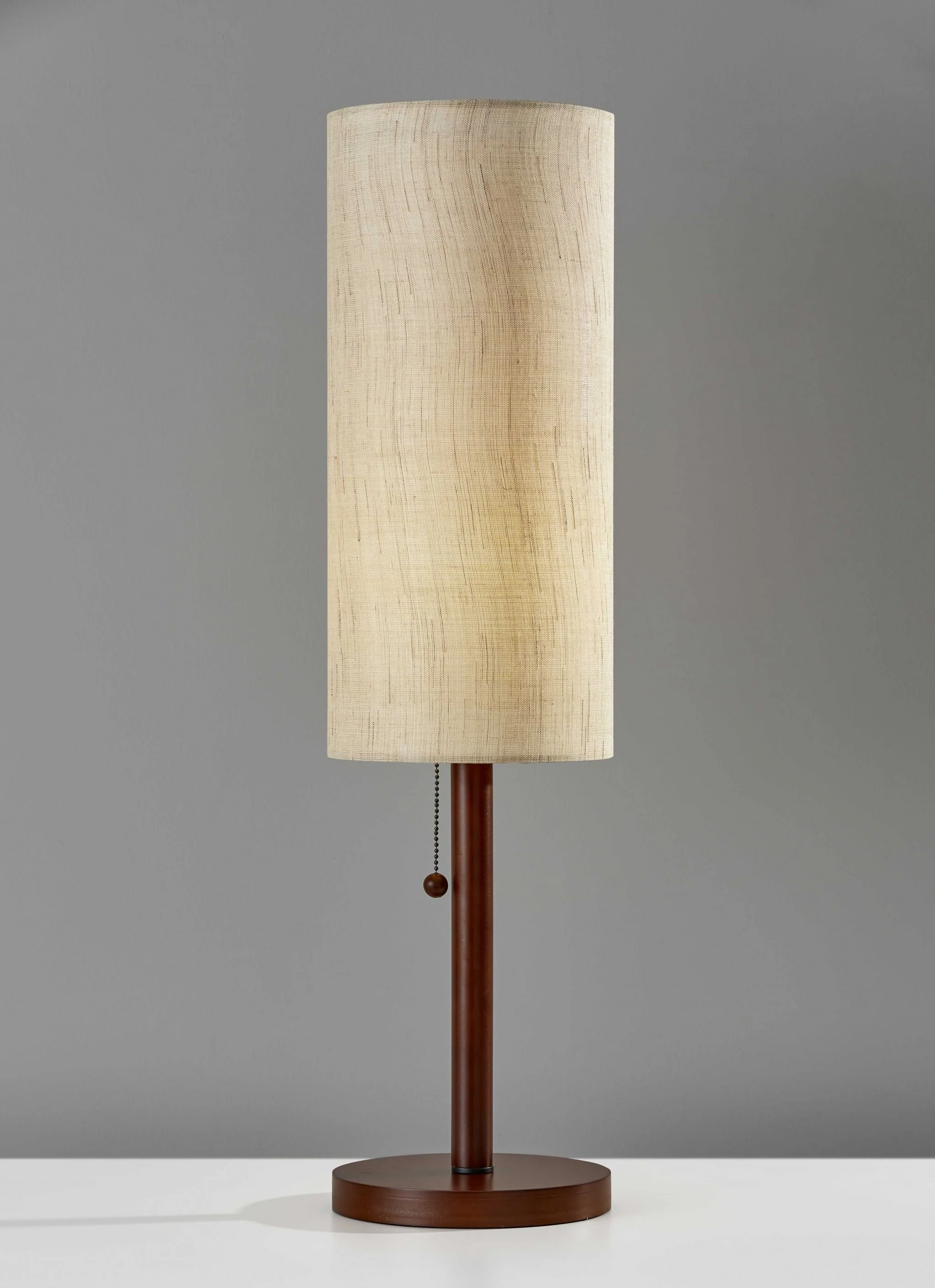 Slim Silhouette Walnut Wood Table Lamp By Homeroots