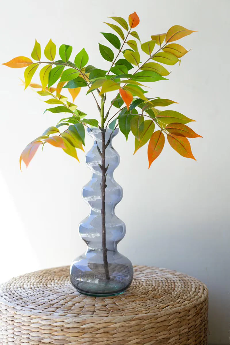 Small Glass Bubble Vase - Smoke By Kalalou