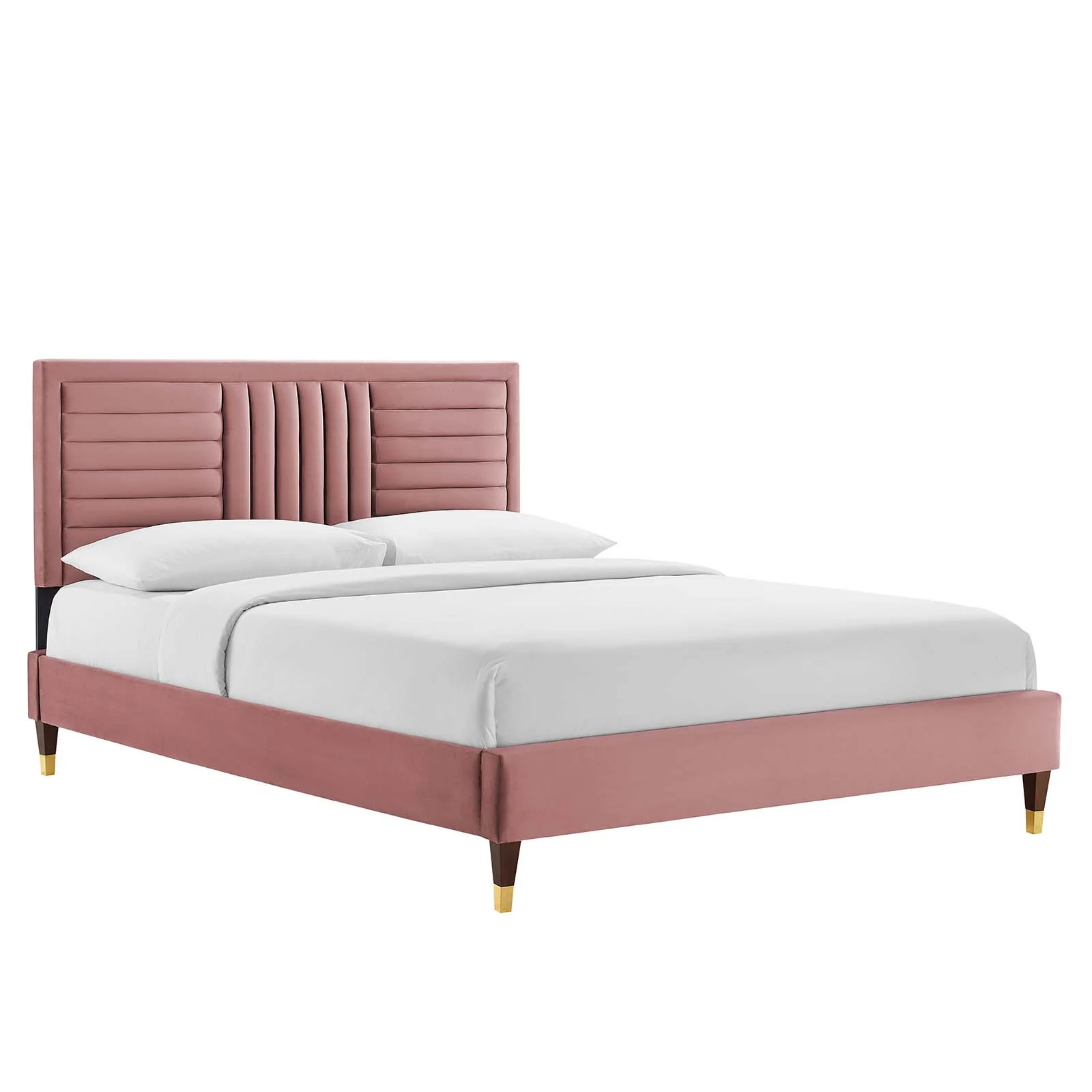 Sofia Channel Tufted Performance Velvet Full Platform Bed By Modway - MOD-6995 - Image 9