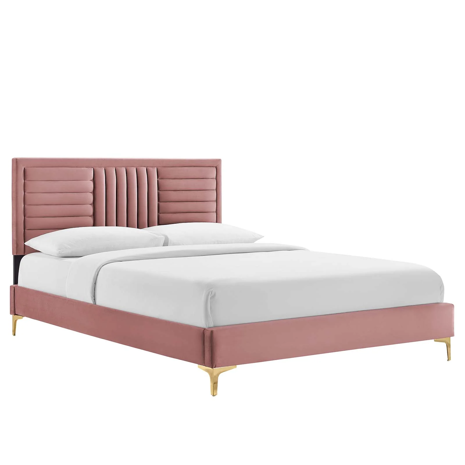 Sofia Channel Tufted Performance Velvet Full Platform Bed By Modway - MOD-7003 - Image 9