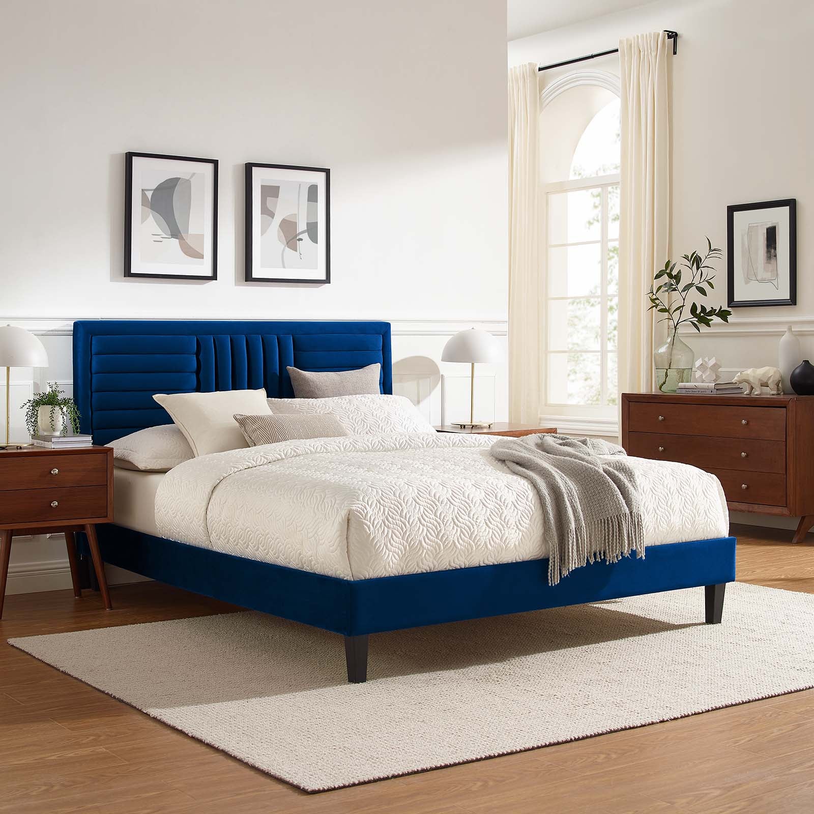 Sofia Channel Tufted Performance Velvet King Platform Bed By Modway - MOD-7011 - Image 23