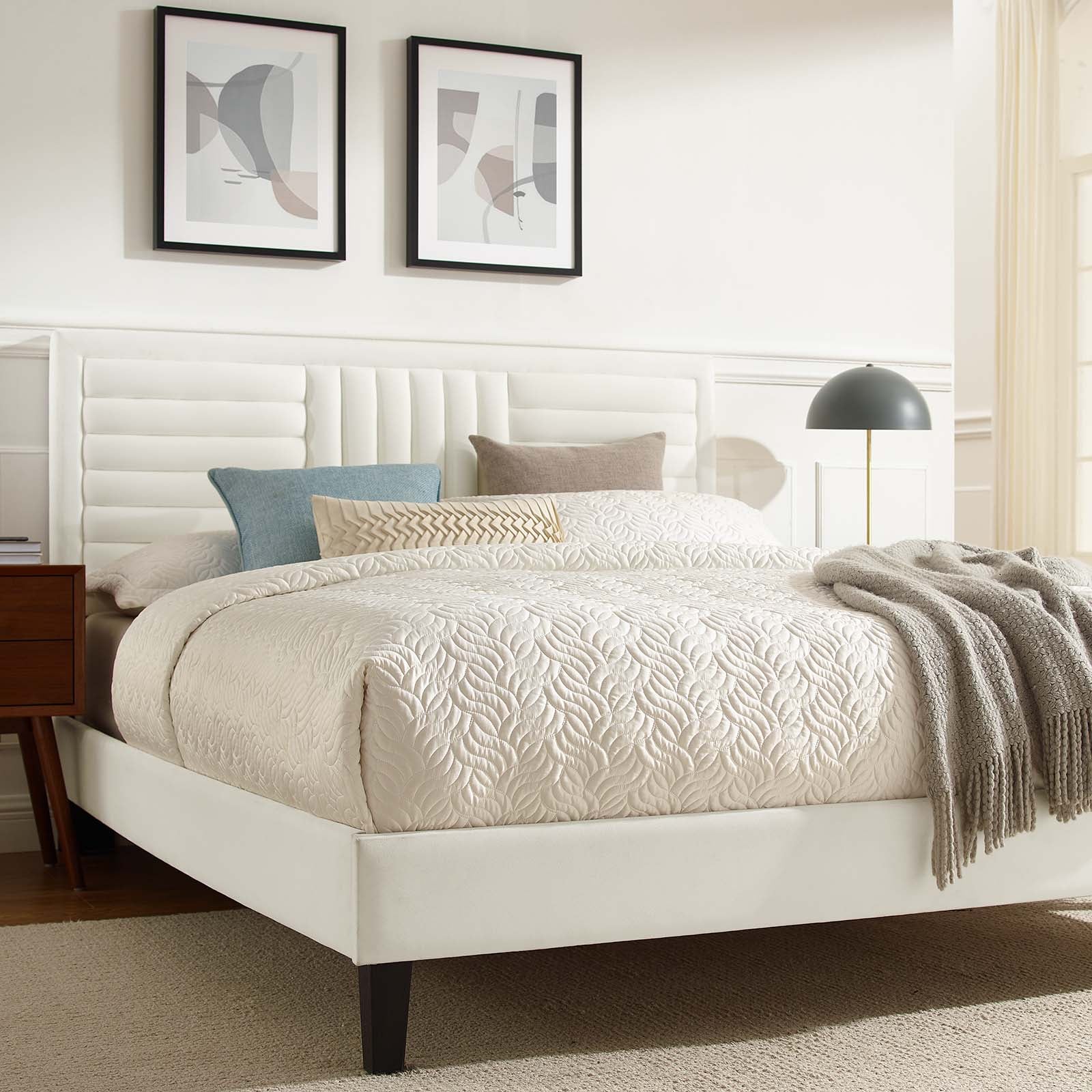 Sofia Channel Tufted Performance Velvet King Platform Bed By Modway - MOD-7011 - Image 30
