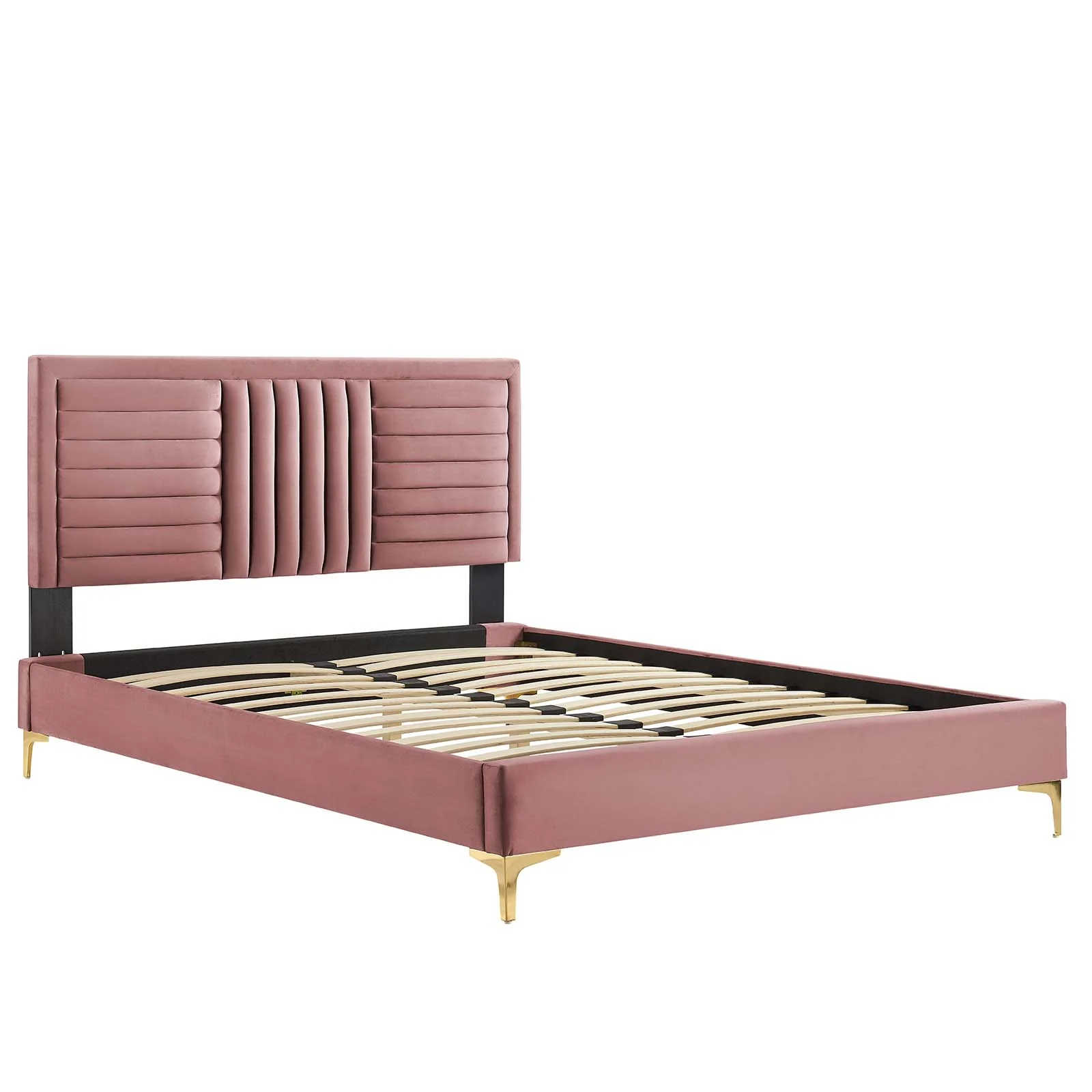 Sofia Channel Tufted Performance Velvet King Platform Bed By Modway - MOD-7015 - Image 12