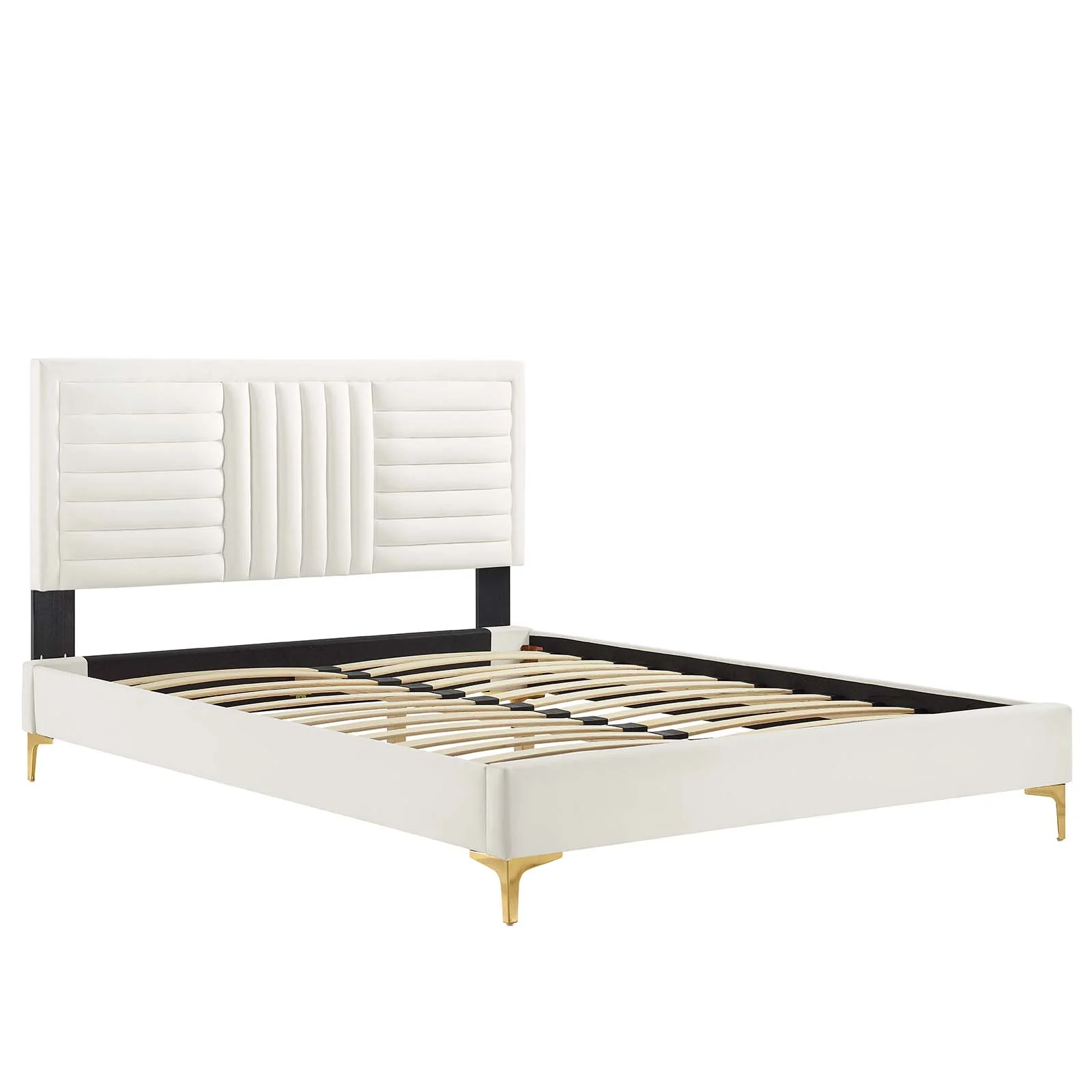 Sofia Channel Tufted Performance Velvet King Platform Bed By Modway - MOD-7015 - Image 28