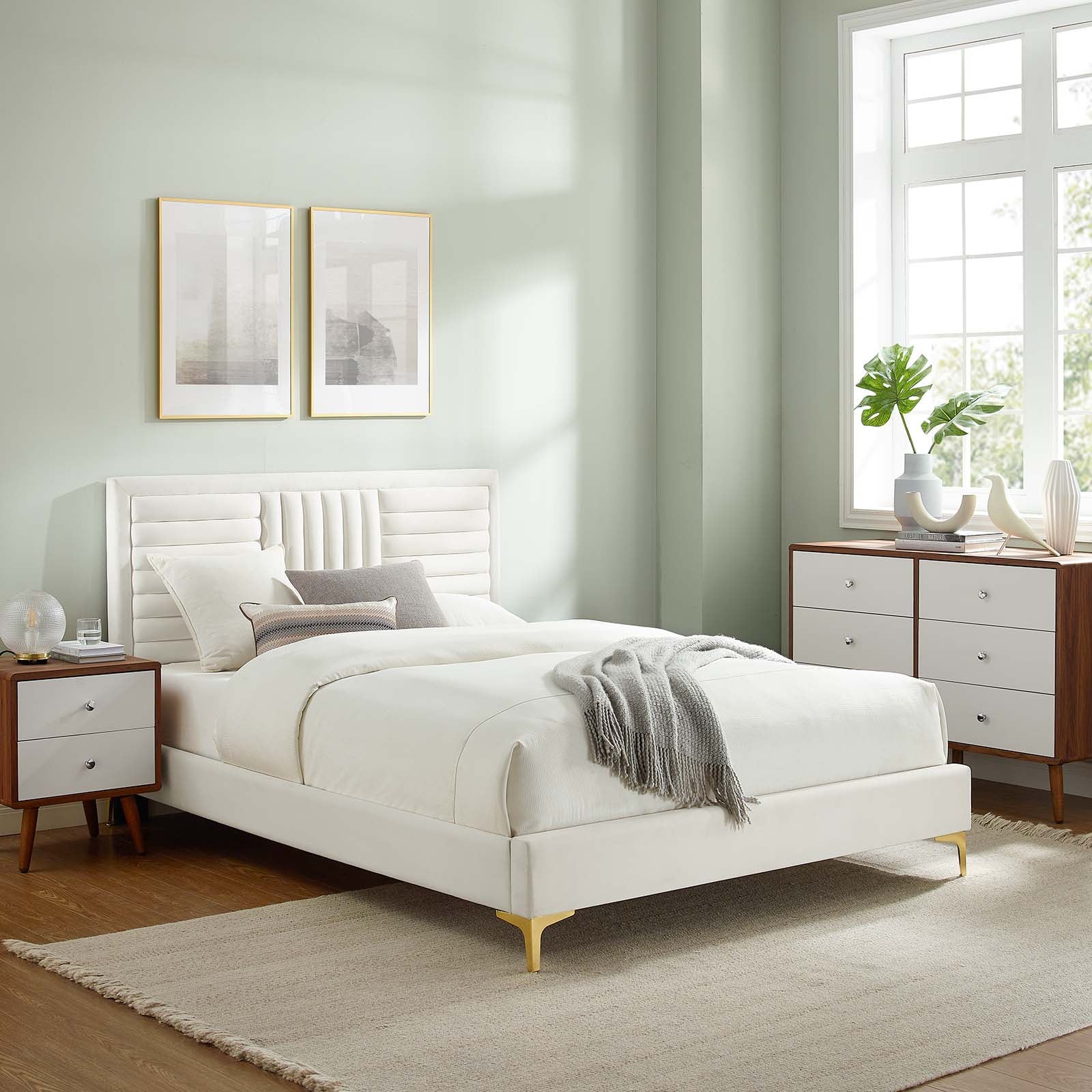 Sofia Channel Tufted Performance Velvet King Platform Bed By Modway - MOD-7015 - Image 32