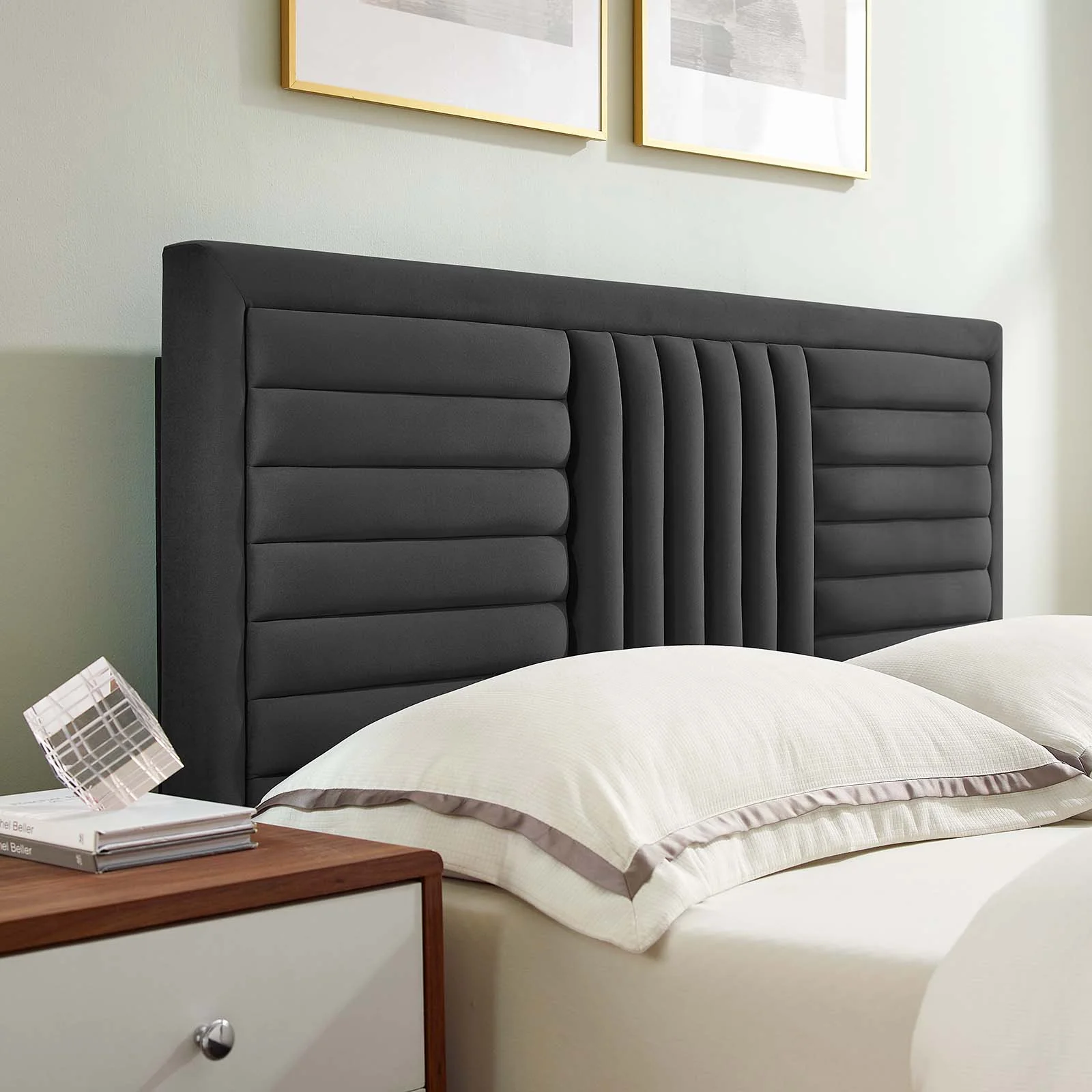 Sofia Channel Tufted Performance Velvet King Platform Bed By Modway - MOD-7015 - Image 8