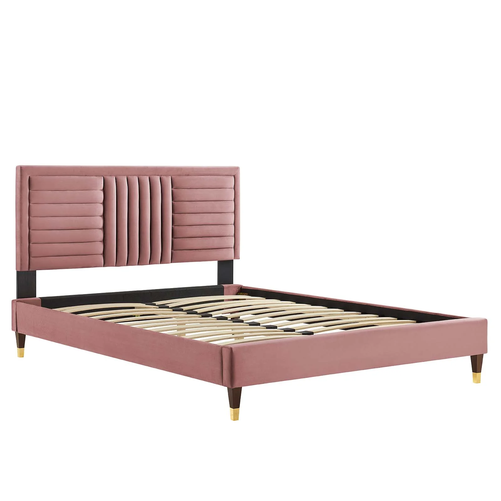 Sofia Channel Tufted Performance Velvet Queen Platform Bed By Modway - MOD-6971 - Image 12