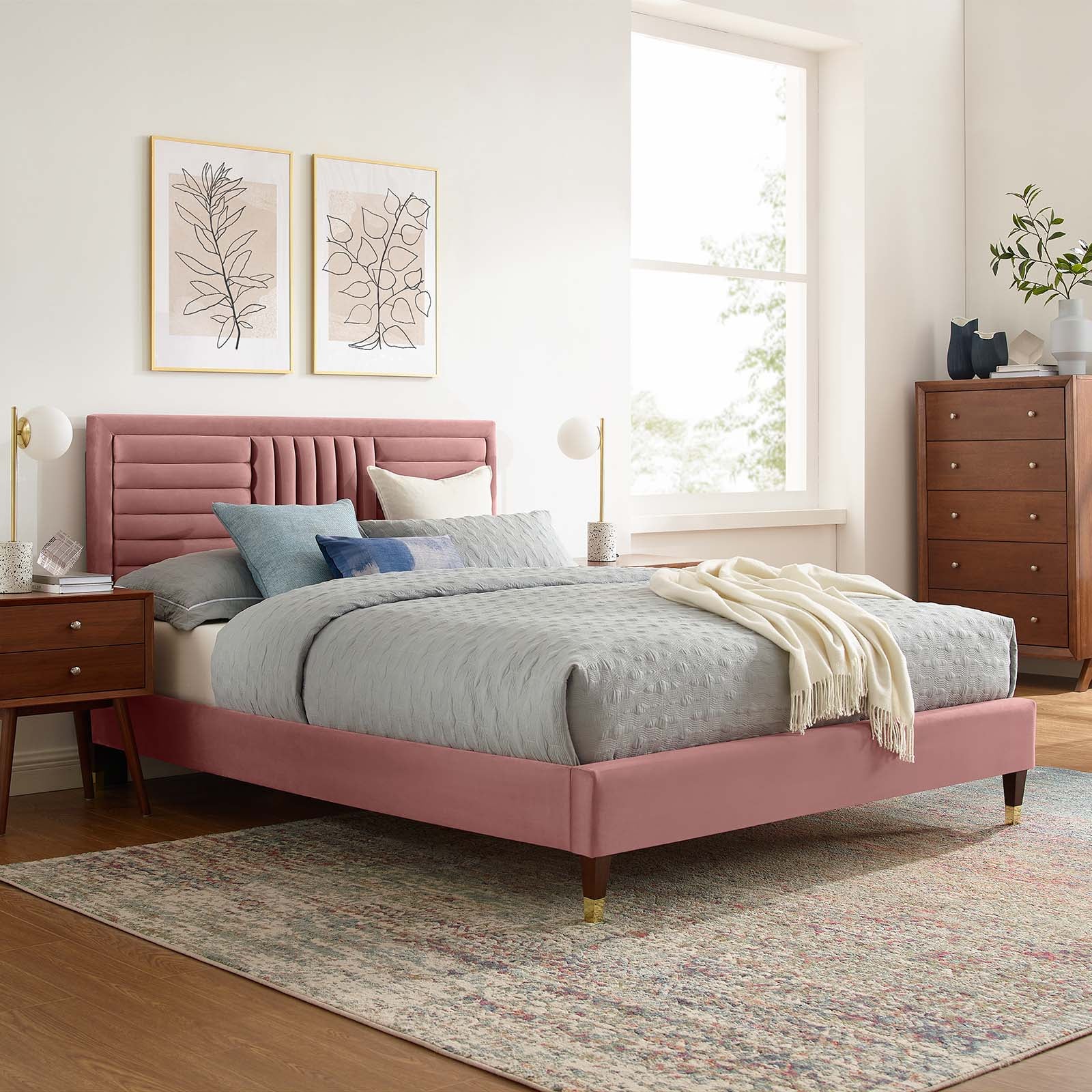 Sofia Channel Tufted Performance Velvet Twin Platform Bed By Modway - MOD-6983 - Image 16