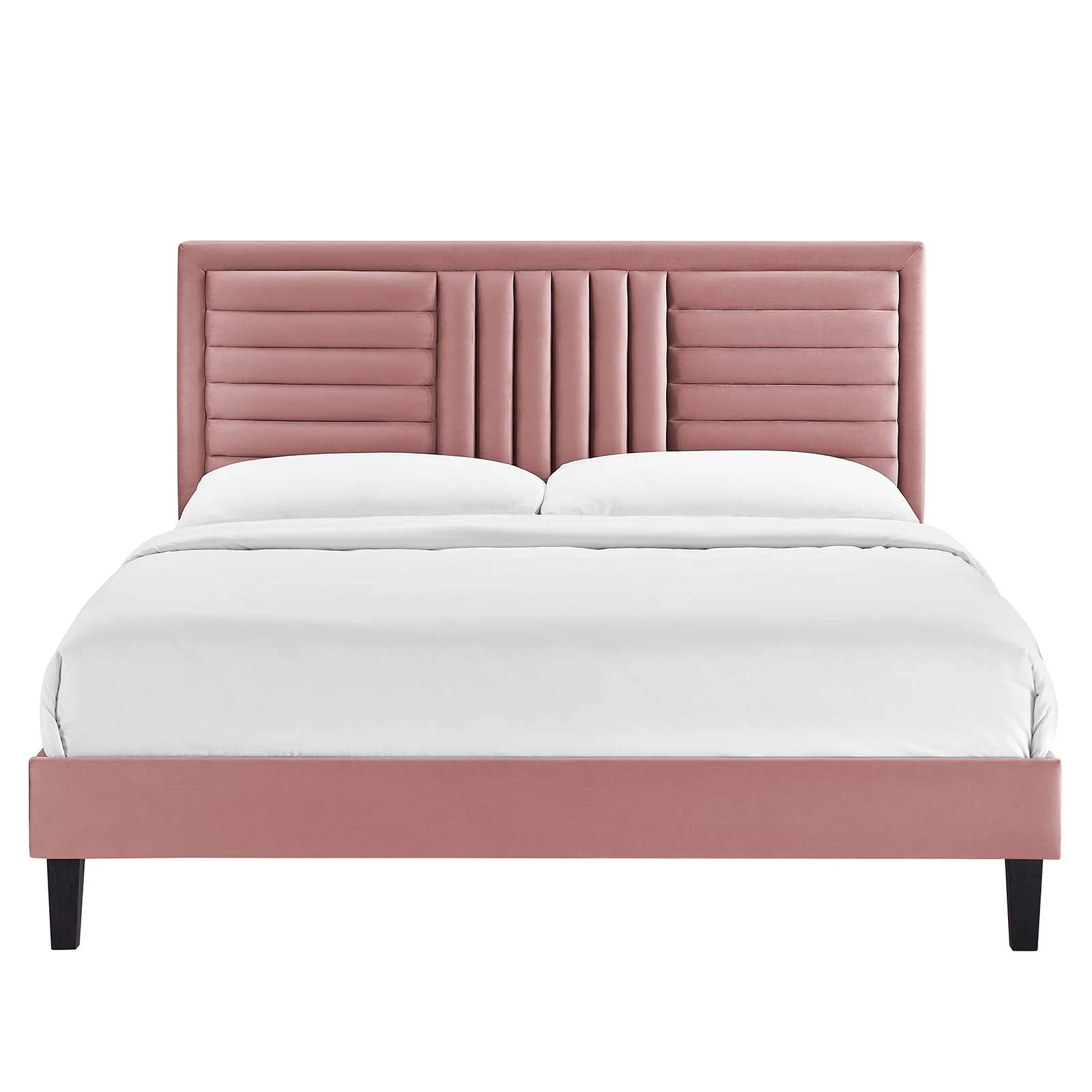 Sofia Channel Tufted Performance Velvet Twin Platform Bed By Modway - MOD-6987 - Image 10