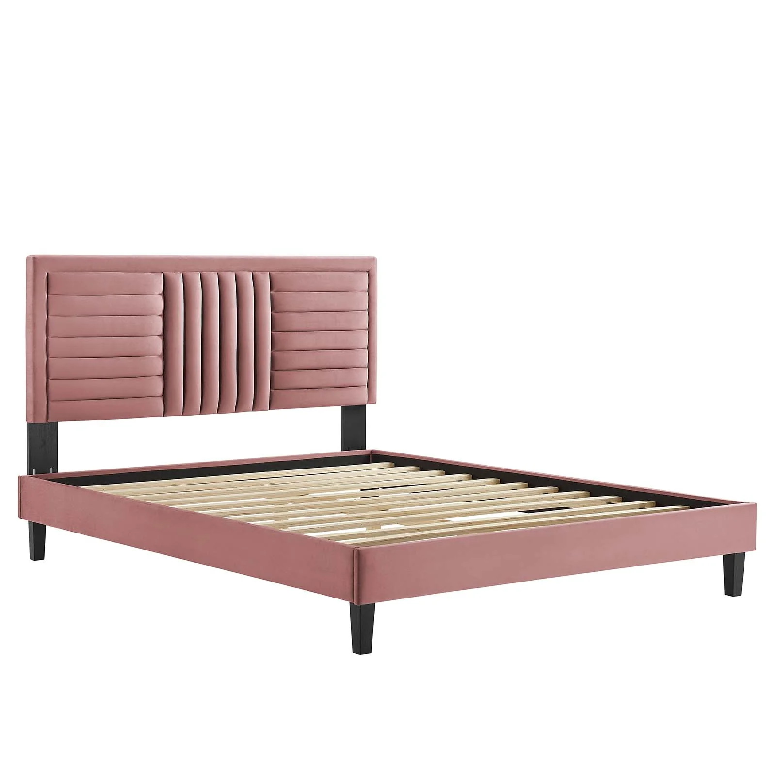 Sofia Channel Tufted Performance Velvet Twin Platform Bed By Modway - MOD-6987 - Image 9