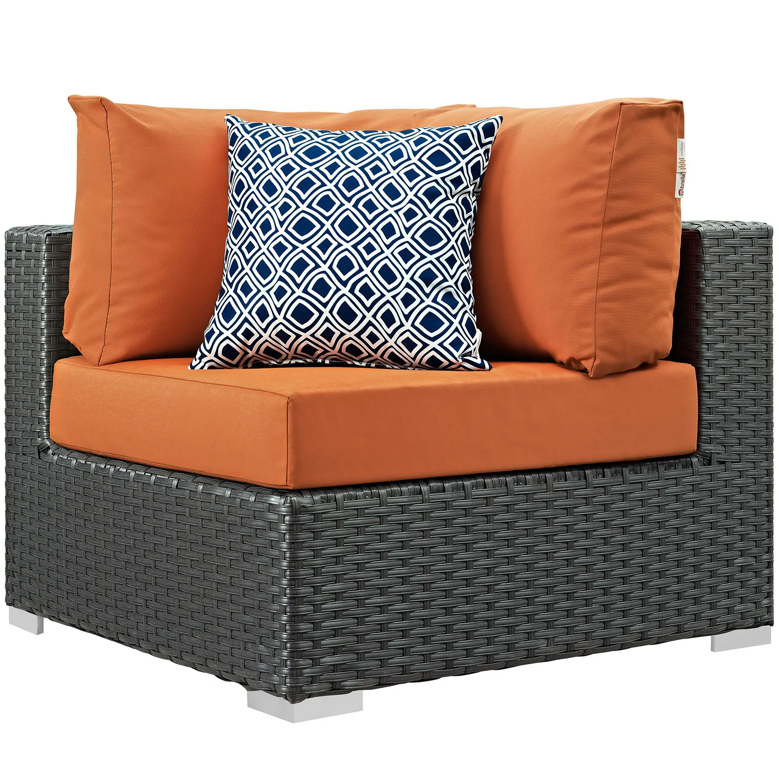 Sojourn 5 Piece Outdoor Patio Sunbrella® Sectional Set By Modway - EEI-2382 - Image 3