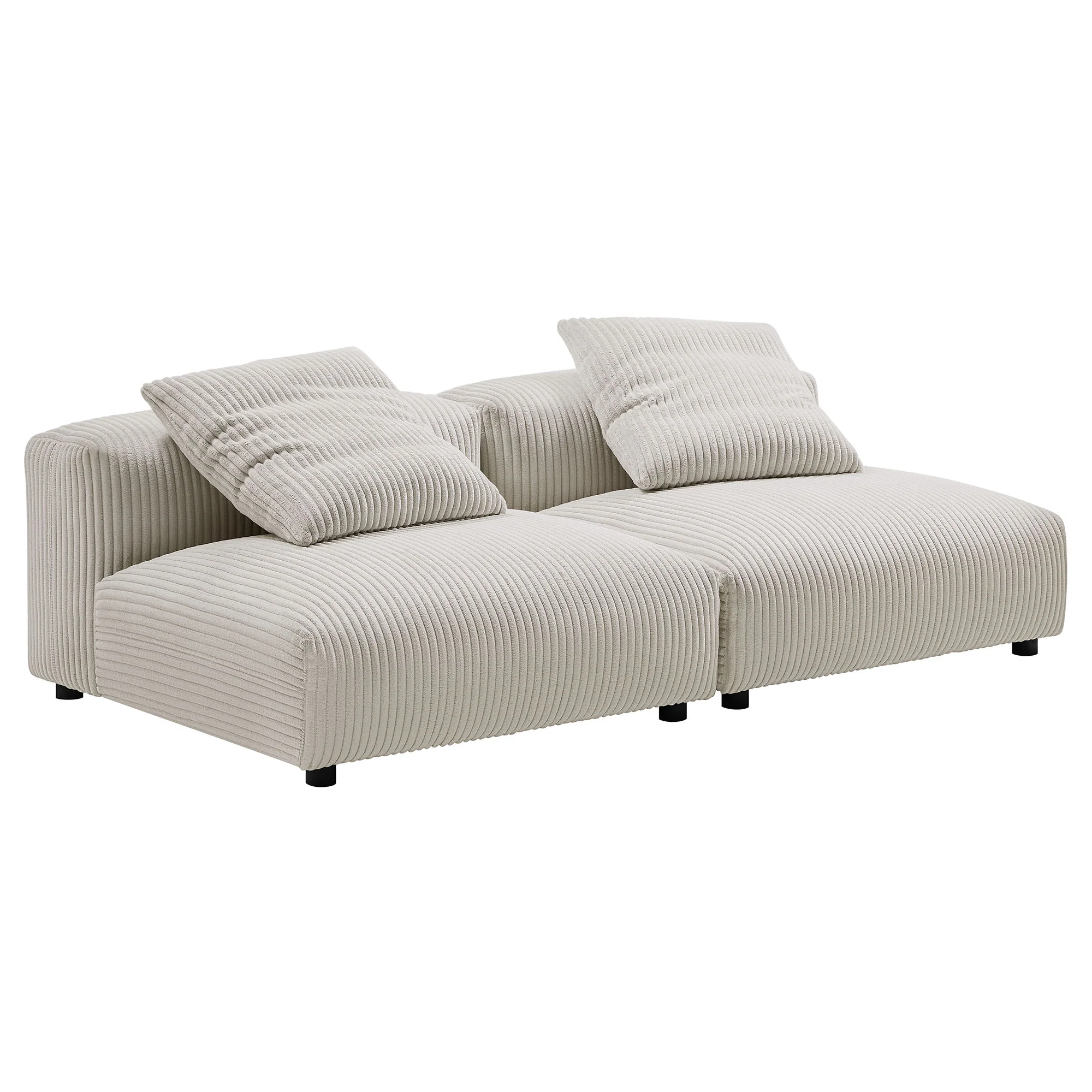 Solace 2-Piece Modular Corduroy Upholstered Sofa by Modway - Image 2