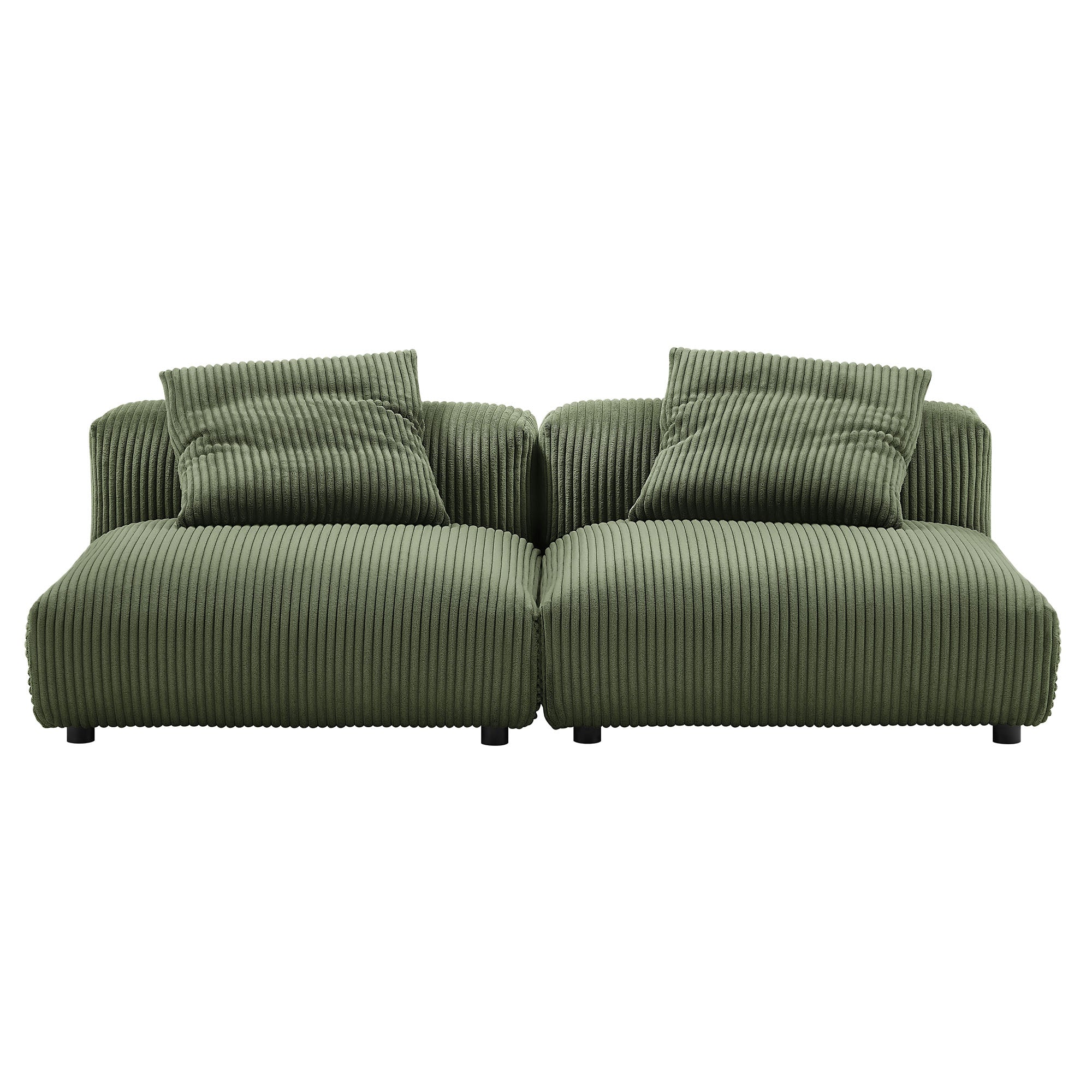 Solace 2-Piece Modular Corduroy Upholstered Sofa by Modway - Image 7