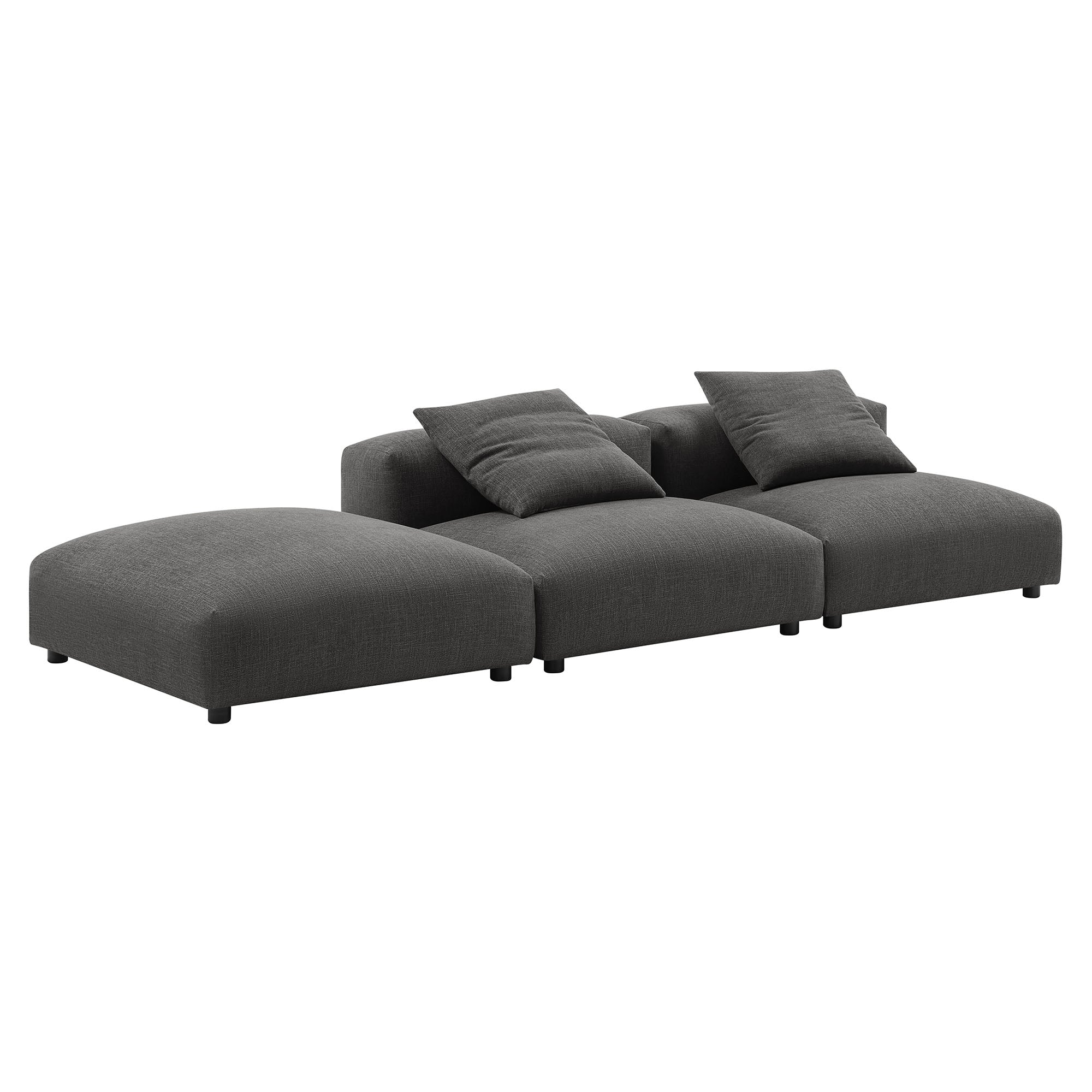 Solace 3-Piece Modular Upholstered Fabric Sectional Sofa by Modway - Image 4
