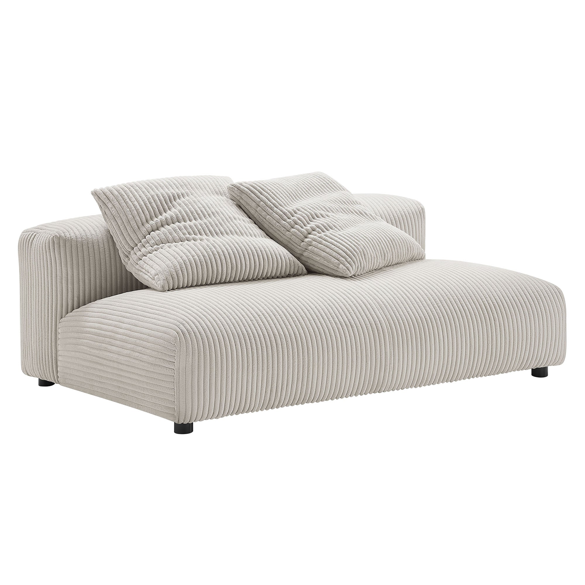 Solace Modular Corduroy Upholstered Armless Loveseat by Modway - Image 2