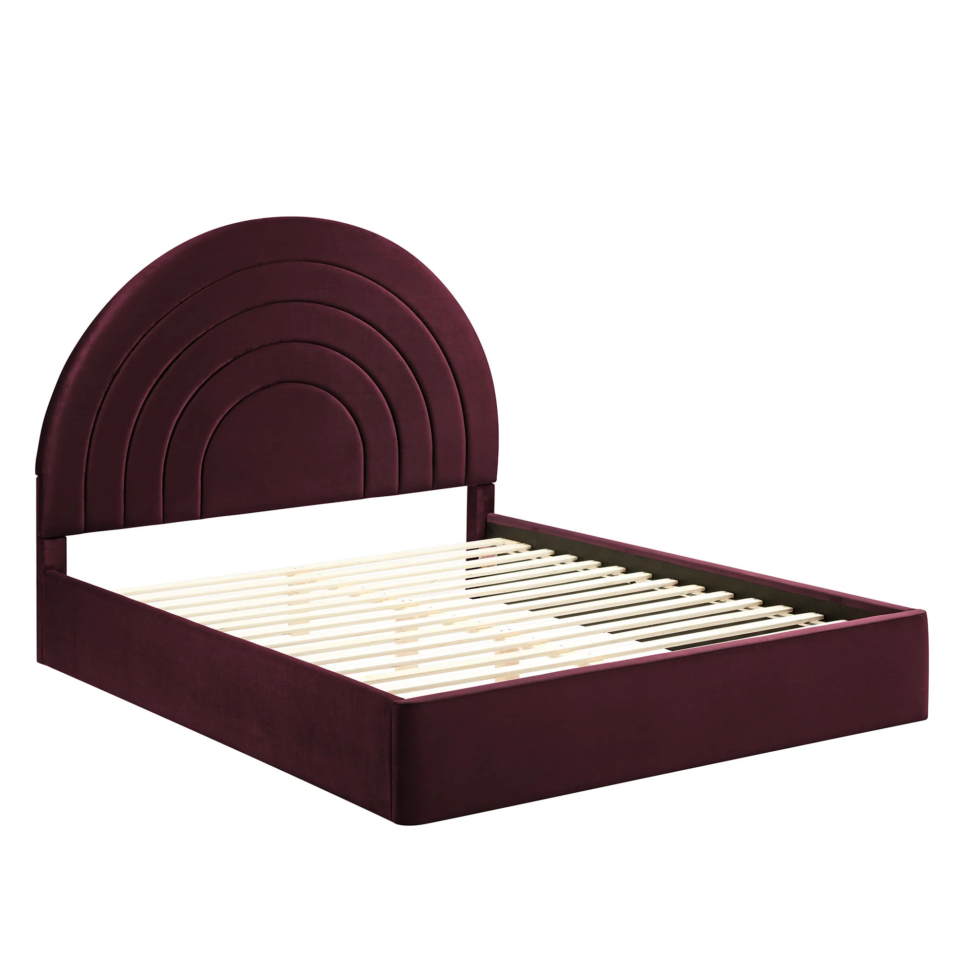 Solana Arched Performance Velvet Full Platform Bed by Modway - Image 29