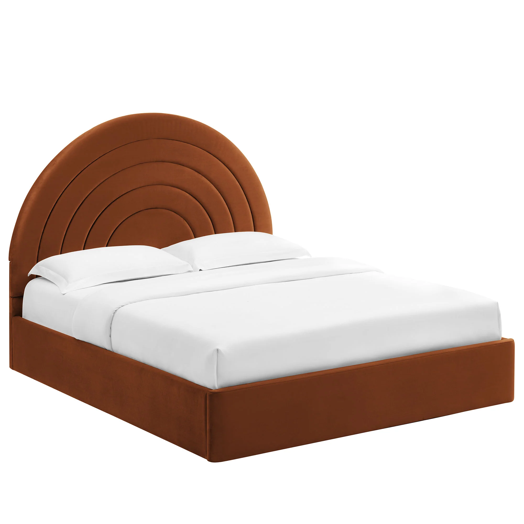 Solana Arched Performance Velvet Full Platform Bed by Modway - Image 37