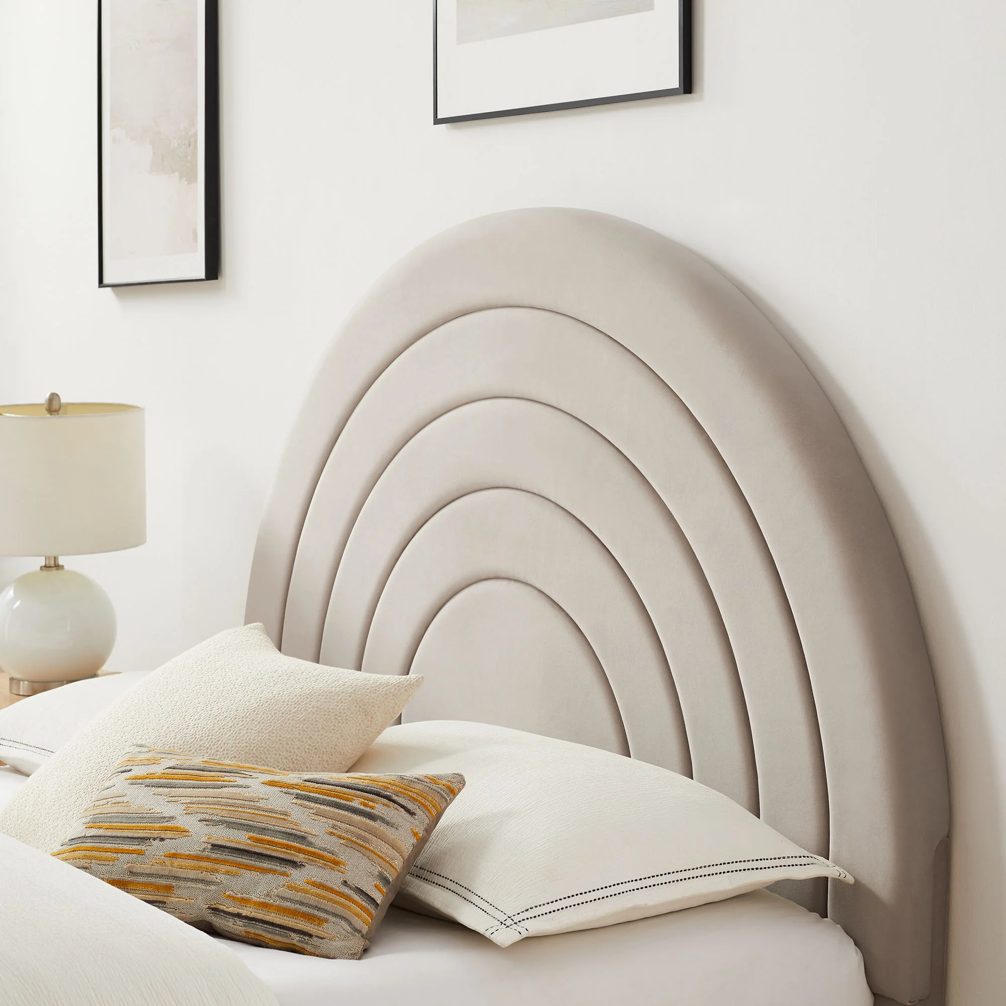 Solana Arched Performance Velvet King Platform Bed by Modway - Image 7