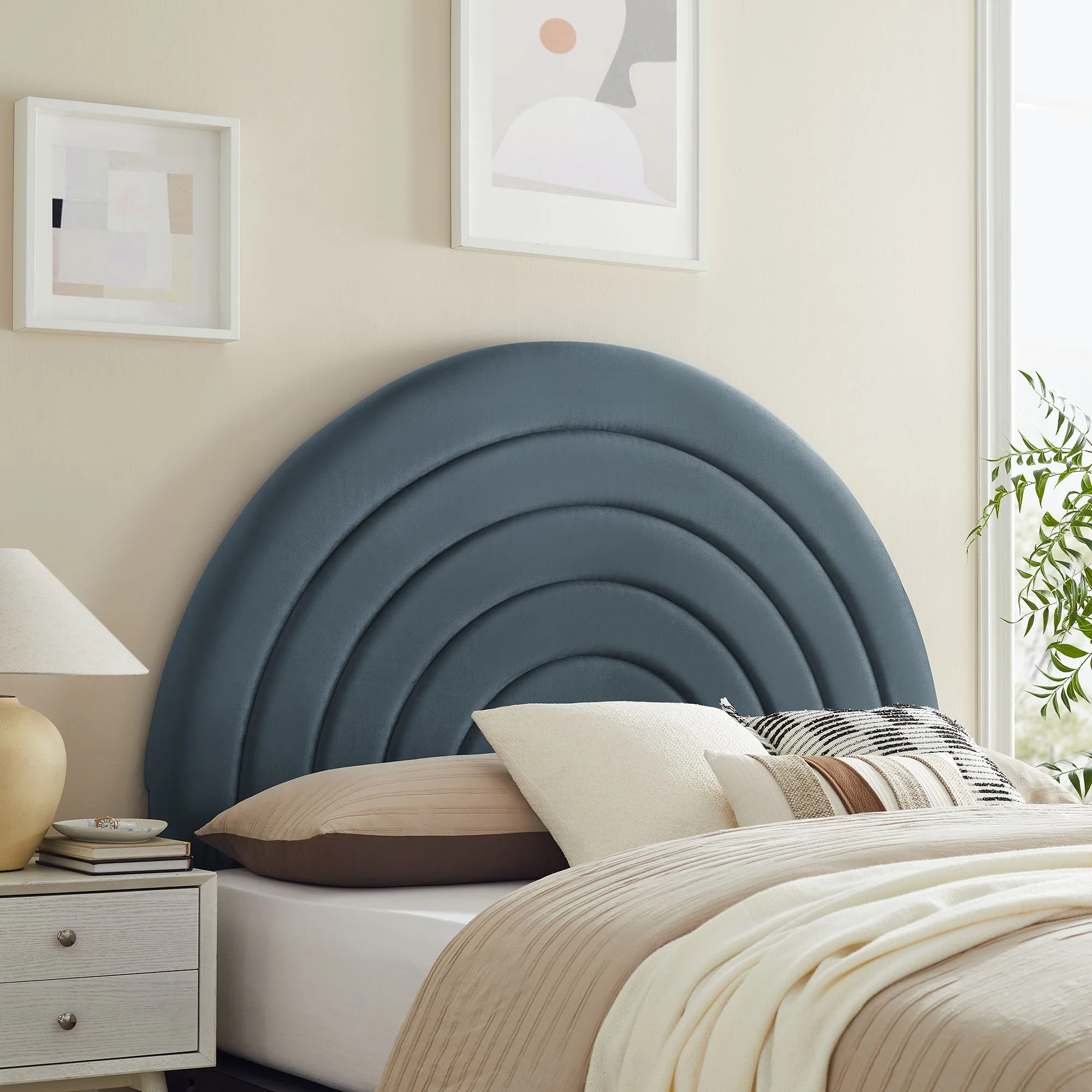 Solana Arched Performance Velvet Queen Headboard by Modway - Image 12