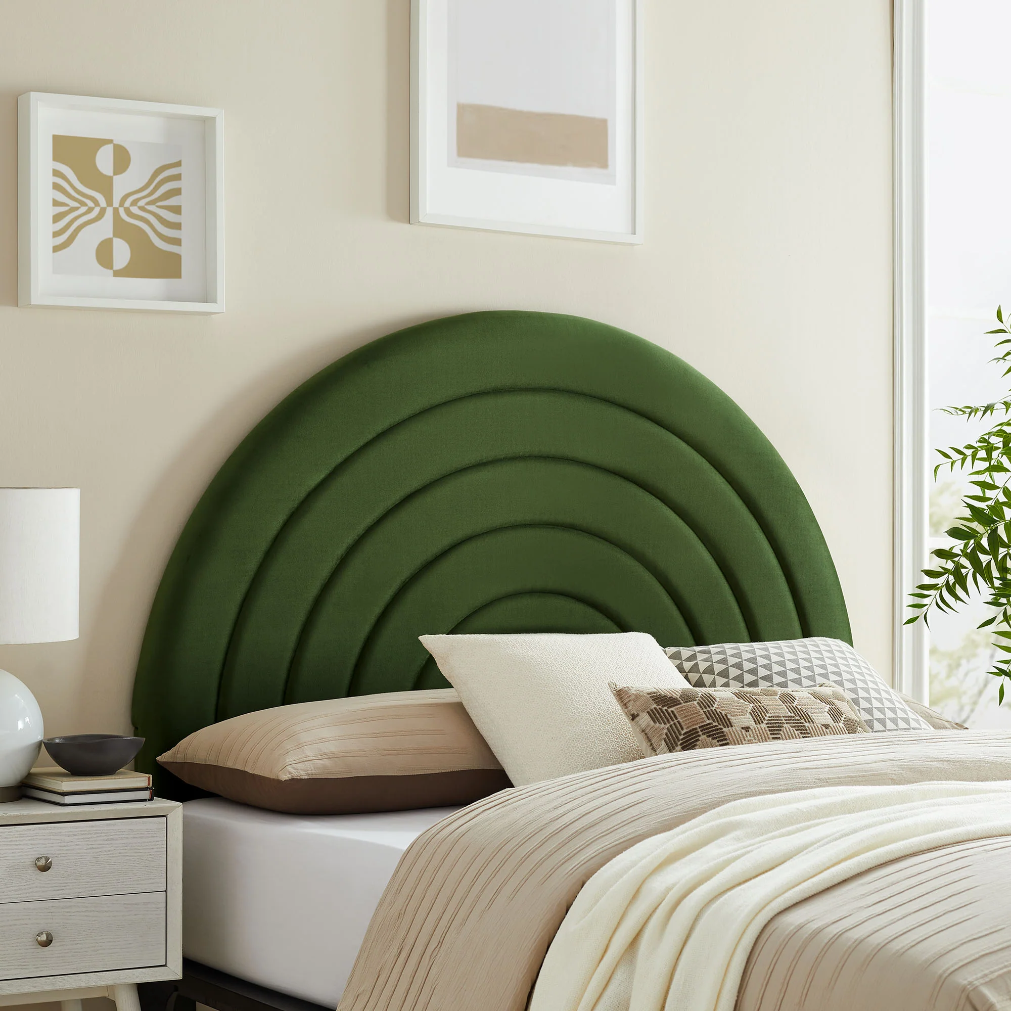 Solana Arched Performance Velvet Queen Headboard by Modway - Image 19