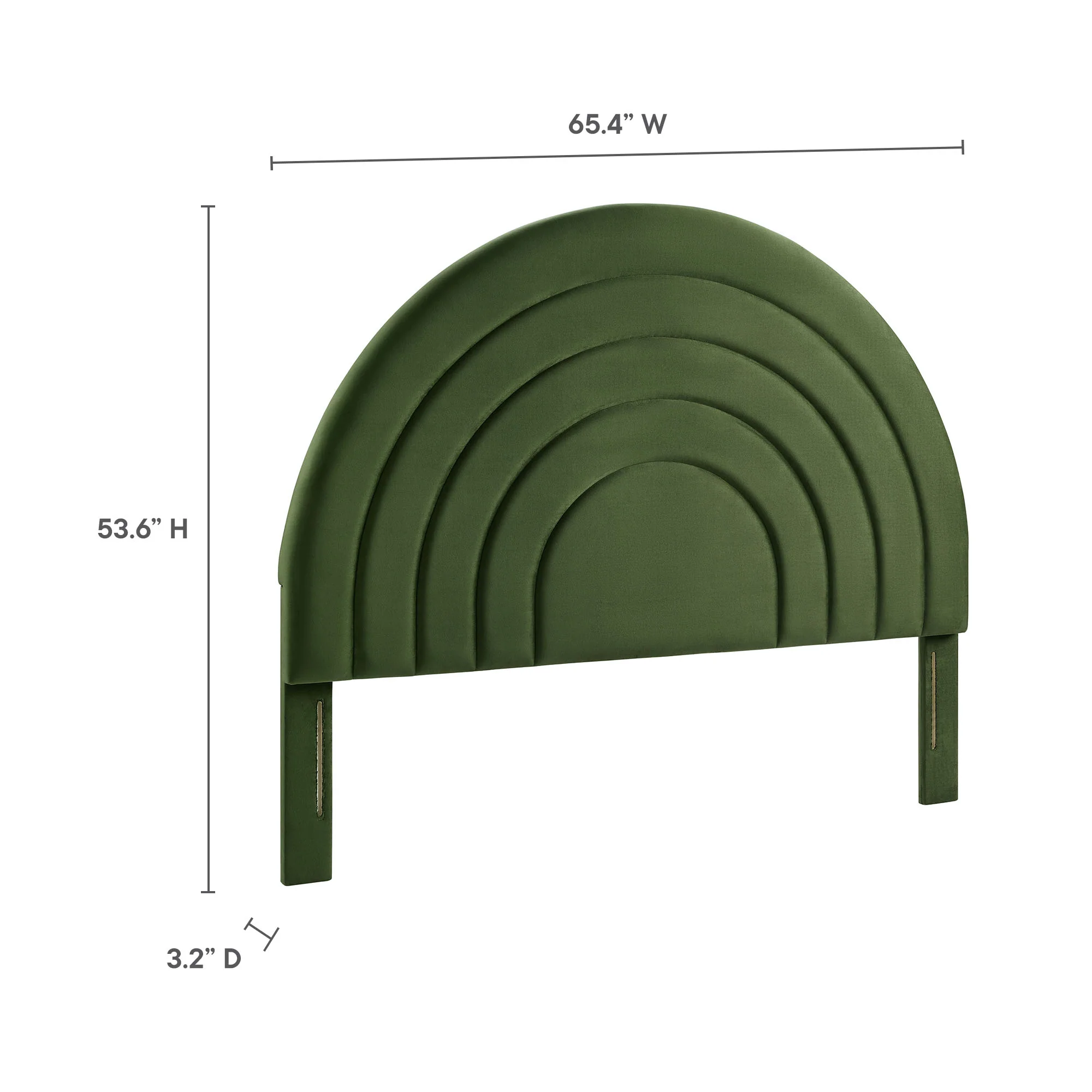 Solana Arched Performance Velvet Queen Headboard by Modway - Image 21