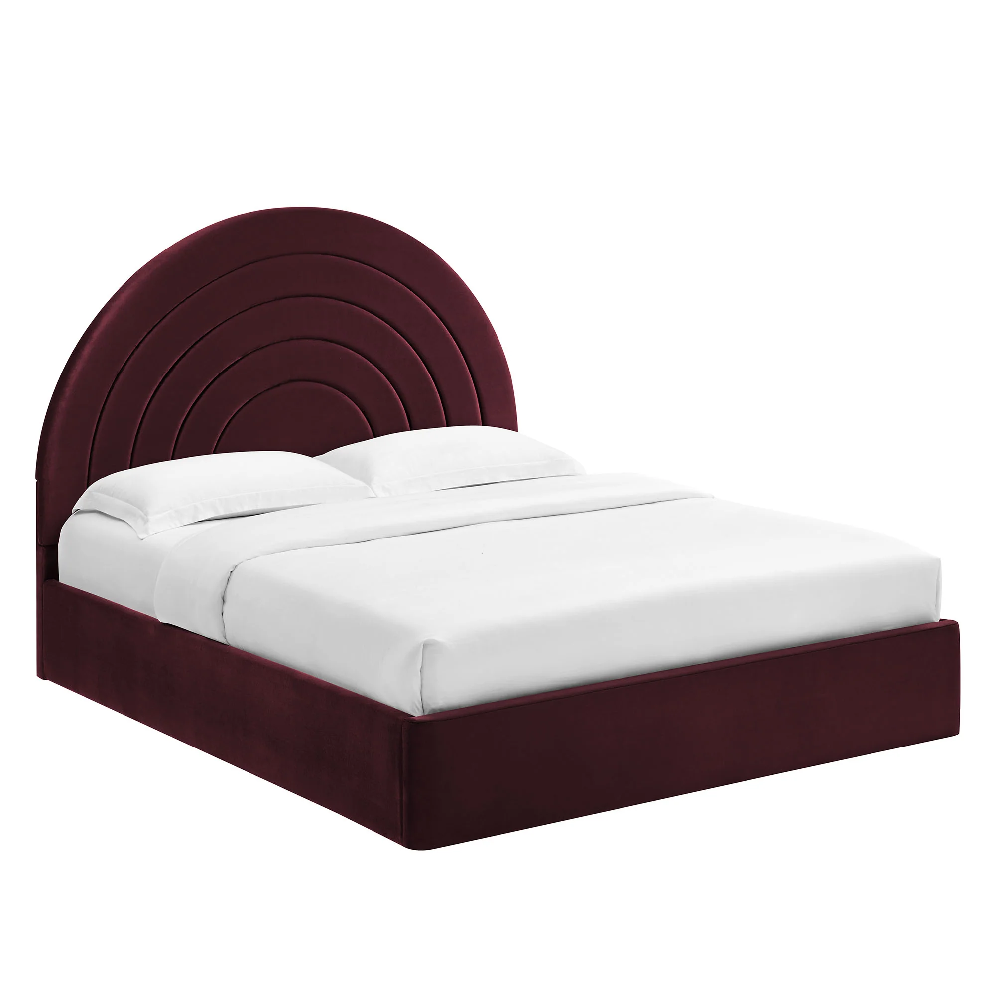 Solana Arched Performance Velvet Queen Platform Bed by Modway - Image 28