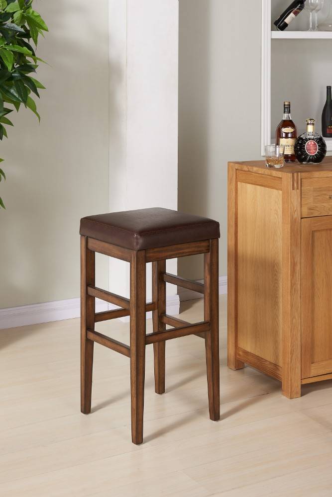 Sonata 26" Counter Height Wood Backless Barstool By Armen Living