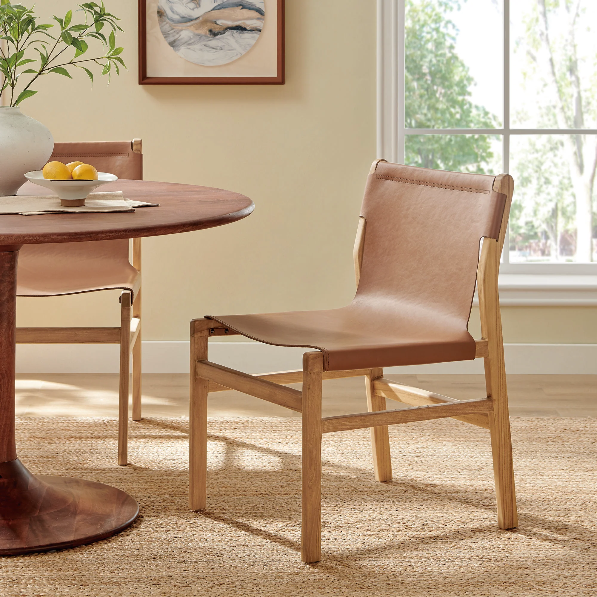 Sonora Leather Dining Side Chair by Modway