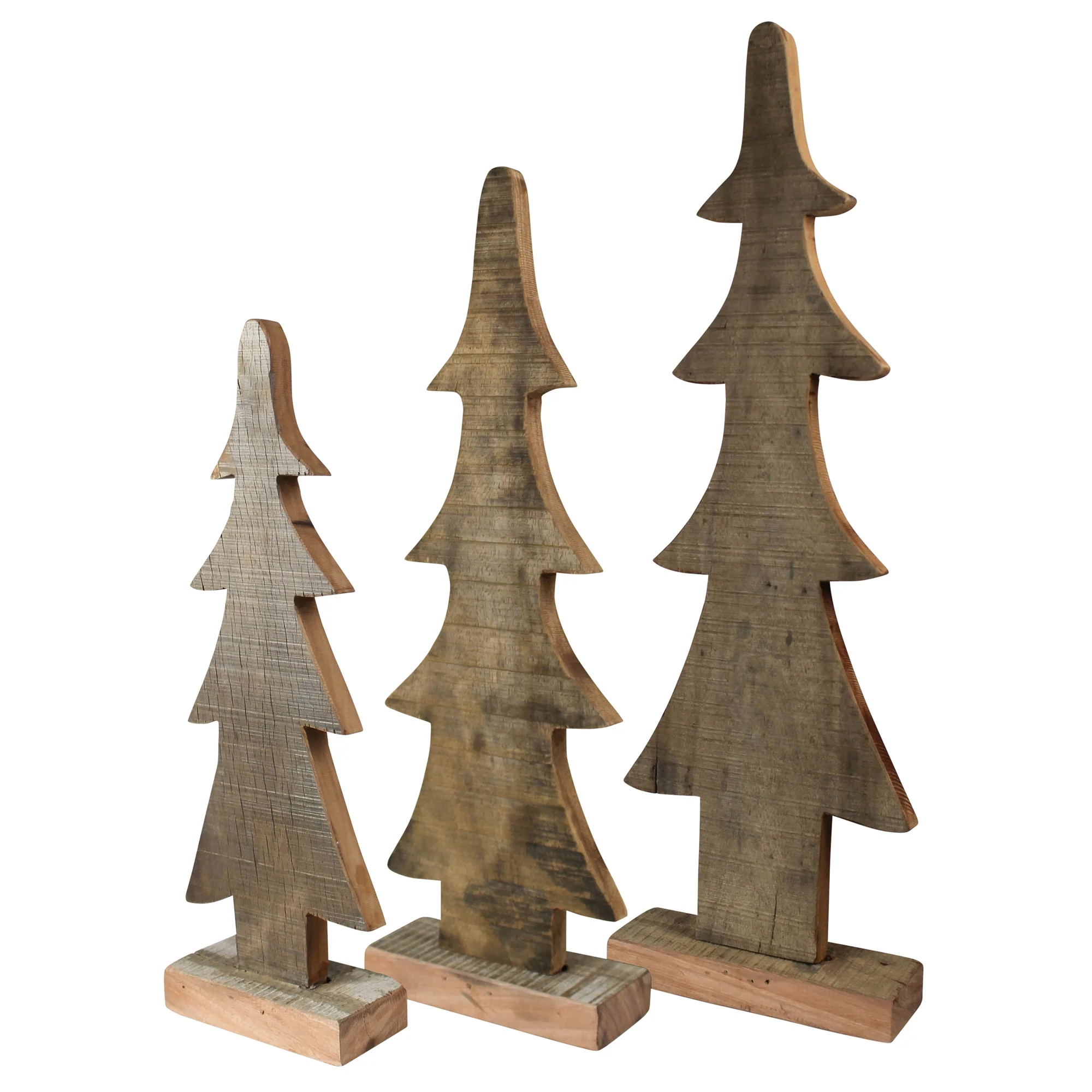 Spruce Christmas Trees, Wood - Set of 3 By HomArt
